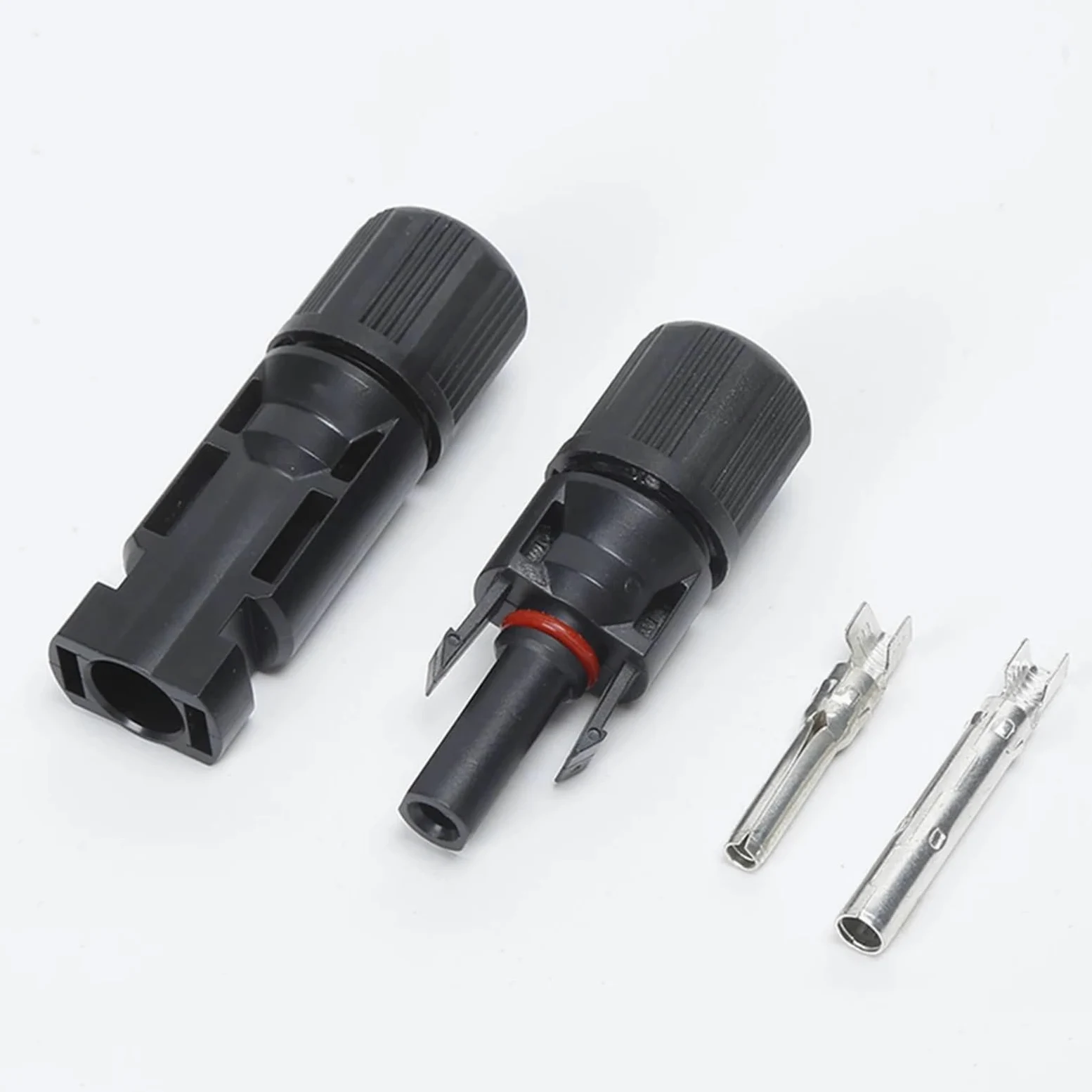 Conectores de cable MC4 1/10 para paneles solares, sistema fotovoltaico, impermeable, conector de montaje de cable solar, 30 A, 1000 VD (10 juegos)