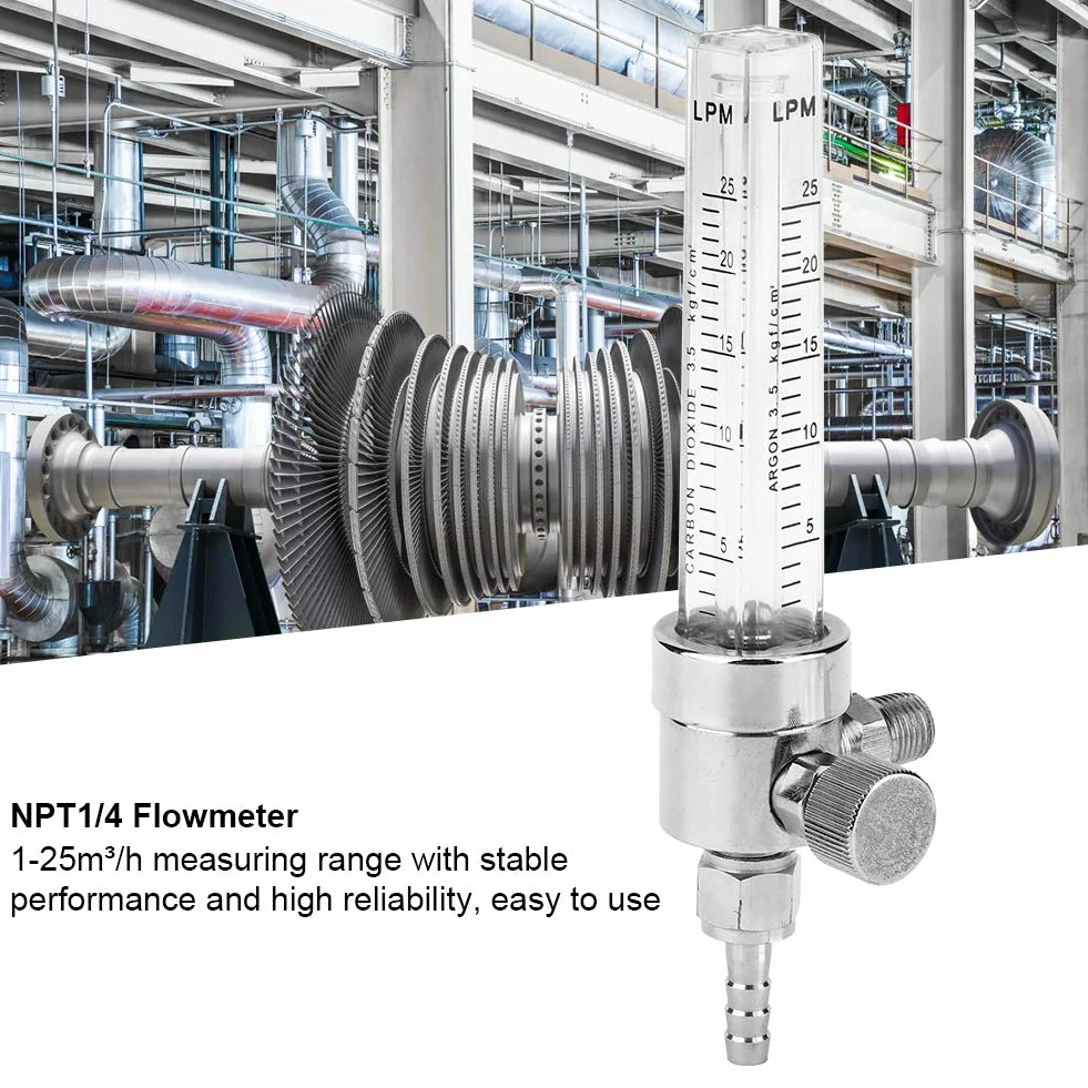 Caudalímetro de cobre 1-25 m³/h NPT 1/4 pulgada latón cromado para medición industrial