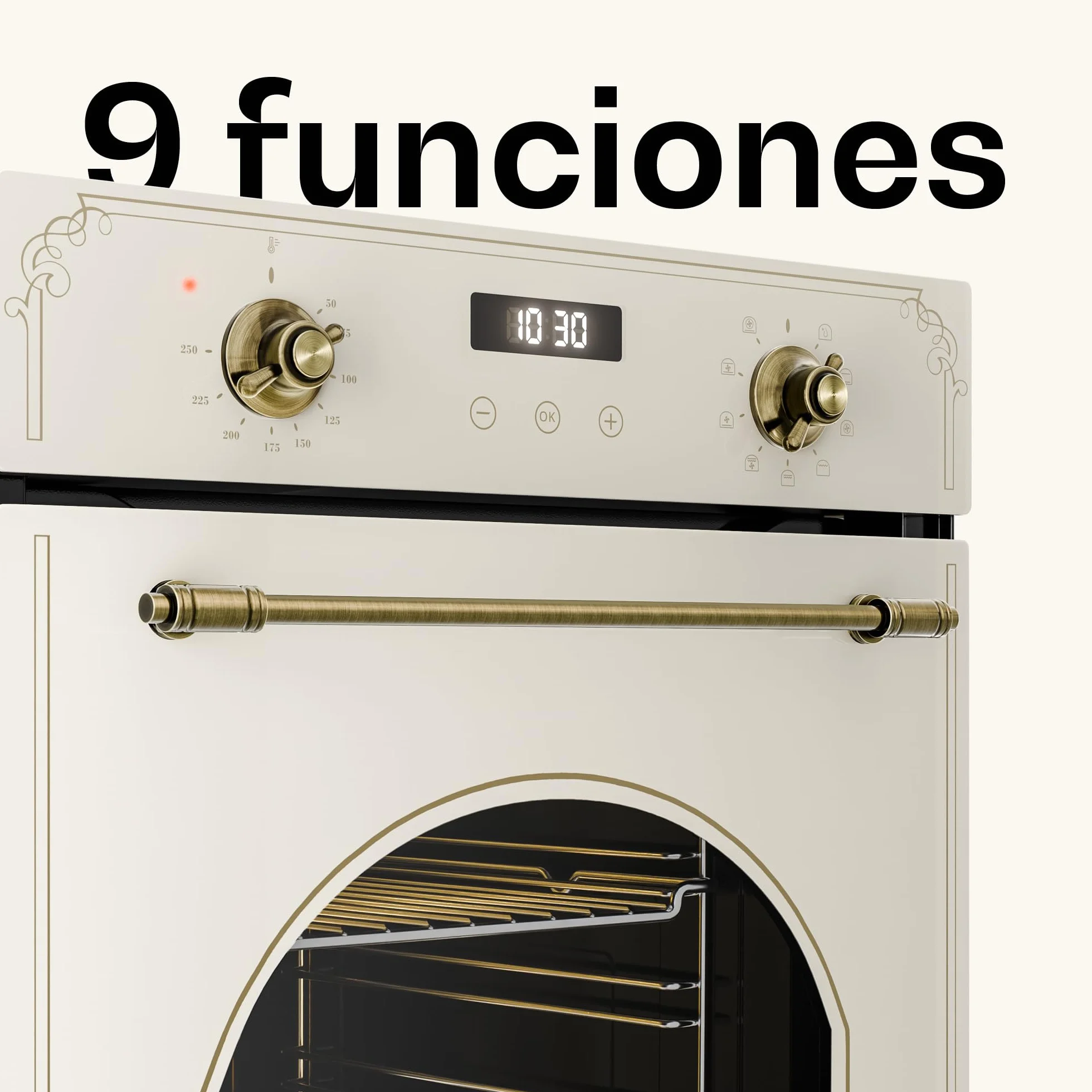 Klarstein Elizabeth Slim Horno Eléctrico Empotrable 49 L 9 Funciones Limpieza A Vapor Grill Ventilado Negro 45 cm