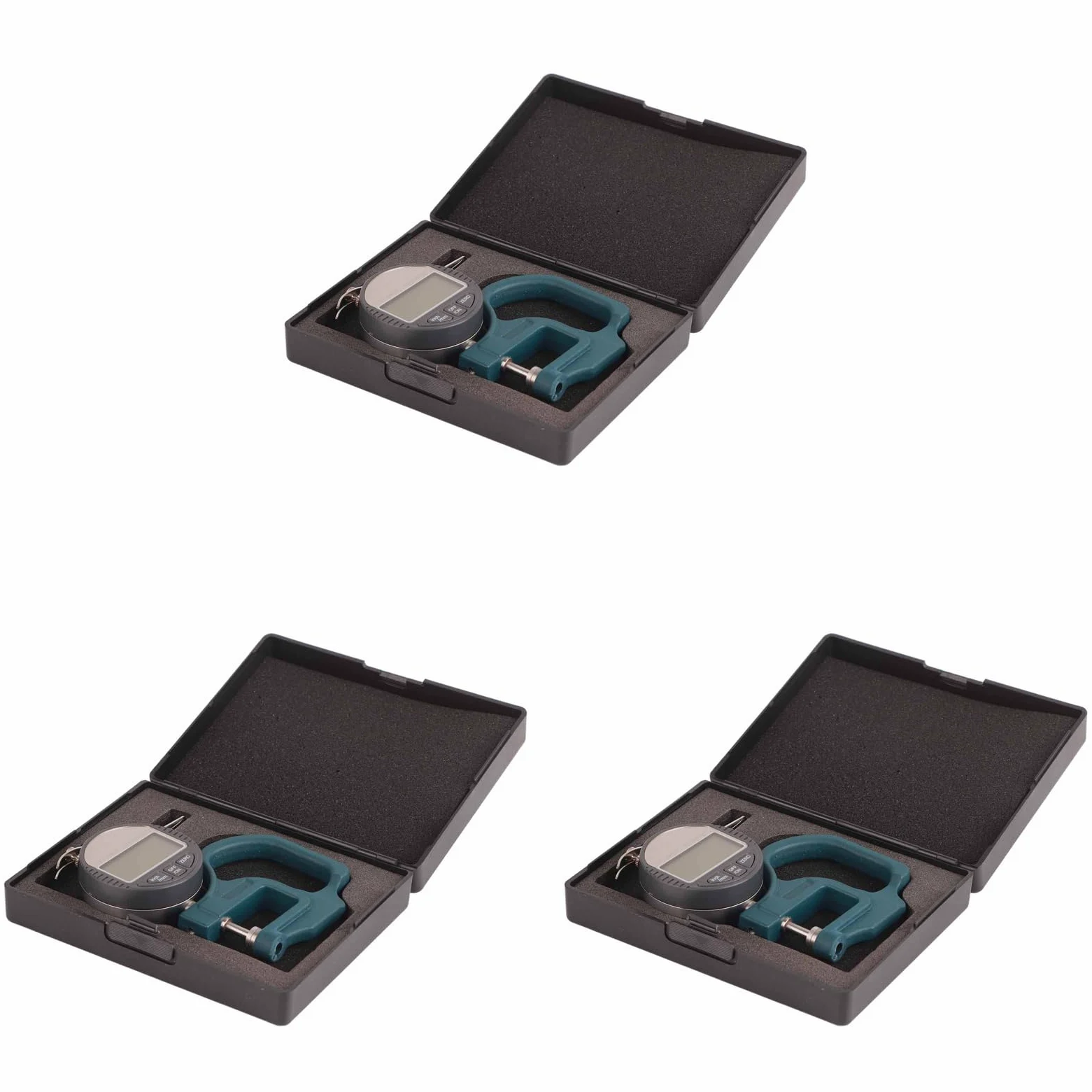 Medidor de Espesor con Pantalla Digital de 3 Piezas, Herramienta de Medición de Medidor de Espesor de Tela de Cuero de Papel, Rango de Medición de 0 a 12,7 Mm, Precisión de 0,01 Mm