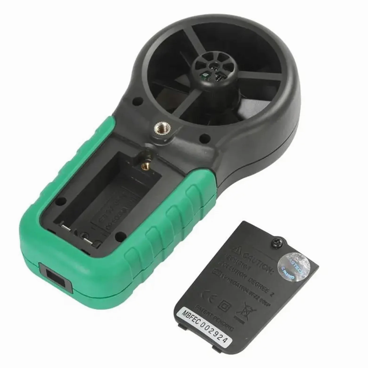 Anemómetro, Anemómetro digital LCD electrónico, medidor de velocidad del viento y volumen aire con pantalla temperatura humedad