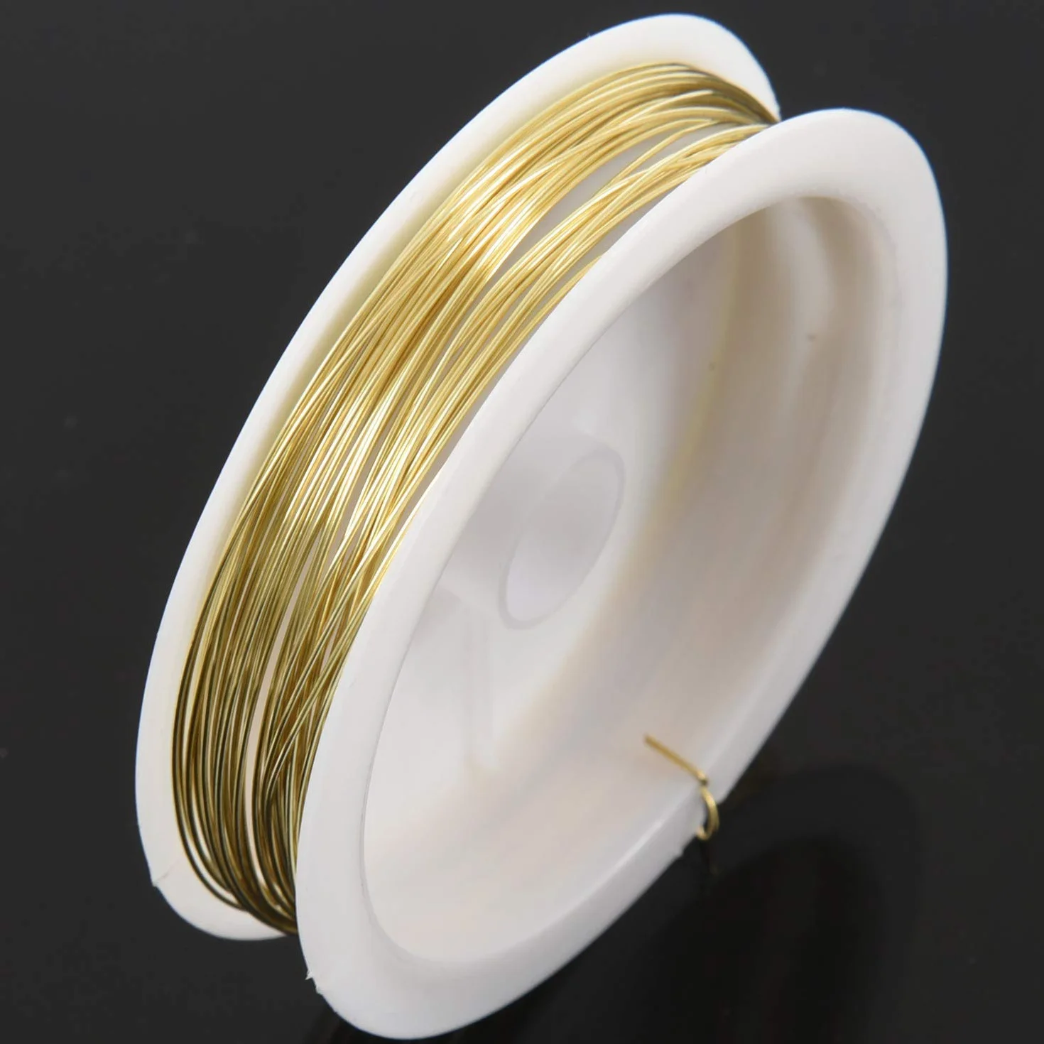 Alambre de latón de color dorado, 9 m x 0,5 mm, Latón