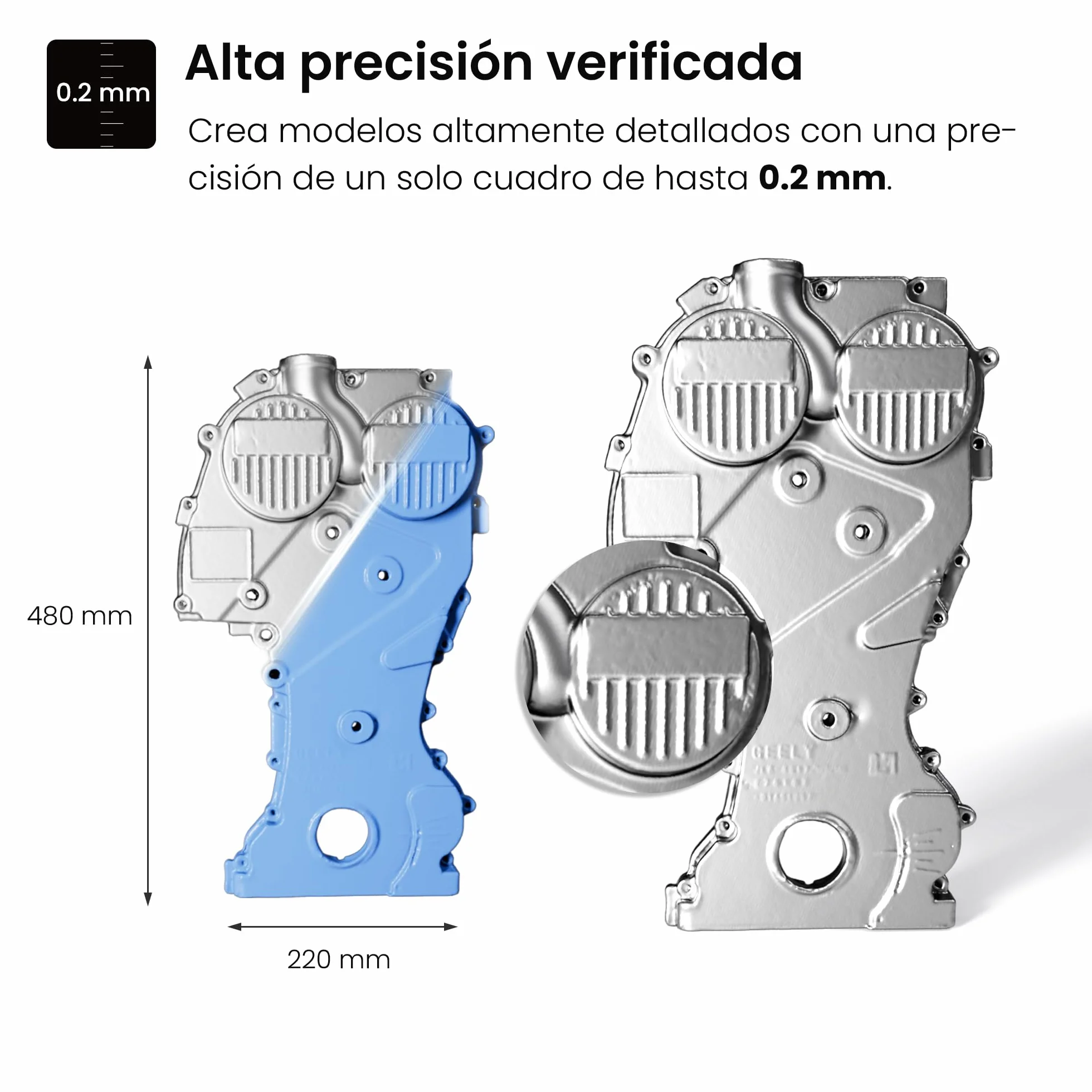 Revopoint INSPIRE 3D Scanner para impresión 3D portátil, escáner de modelo 3D con velocidad de escaneo de hasta 18FPS y precisión de 0.2mm, escaneo en color completo compatible con Android/iOS/Mac/Win