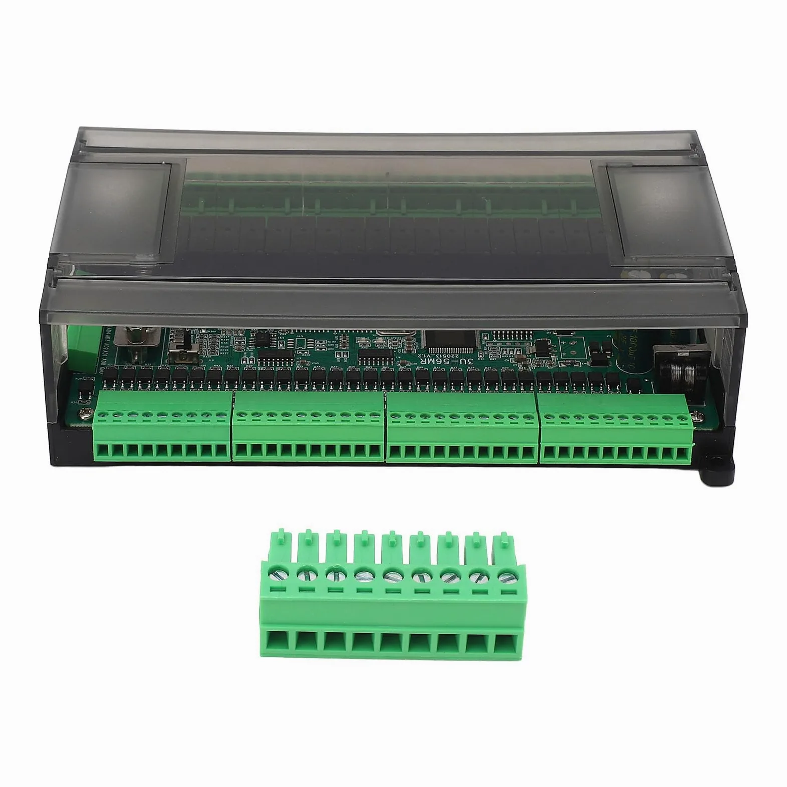 Domary Placa de Control PLC DC24V 1A, Controlador Lógico Programable Multifuncional para Panel de Control Automatización Industrial