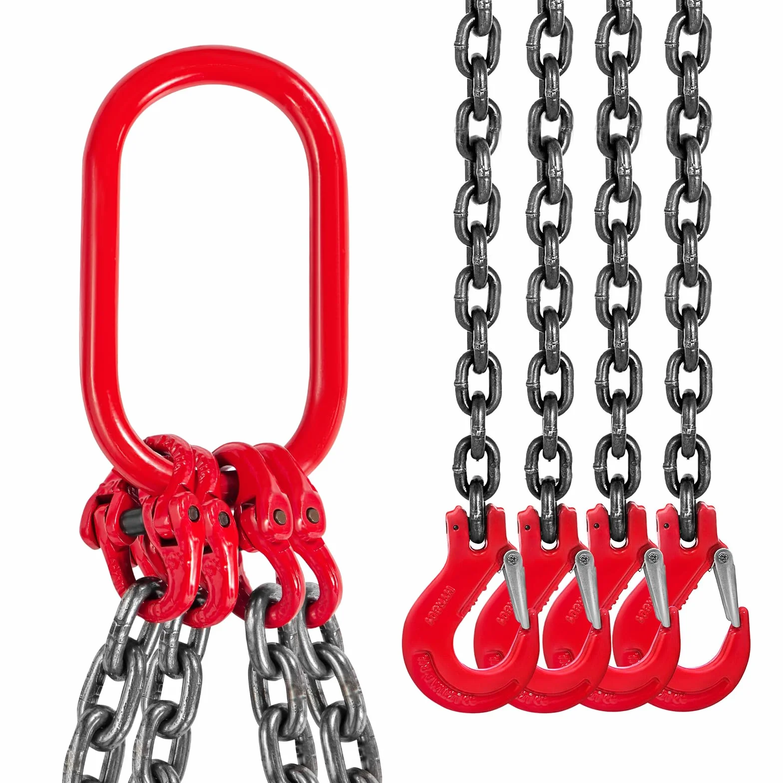 Mophorn G80 Eslinga de Cadena de Elevación de 4 Patas 1 m 4T Diámetro 8 mm