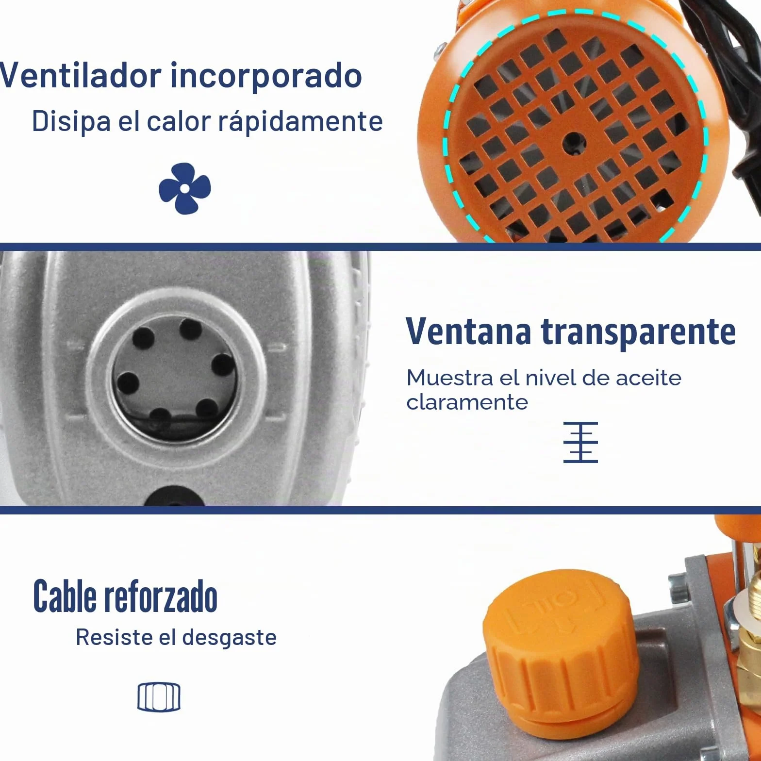 BACOENG Bomba de Vacío de Etapa Única 85 litros/min 0.8Pa 185W
