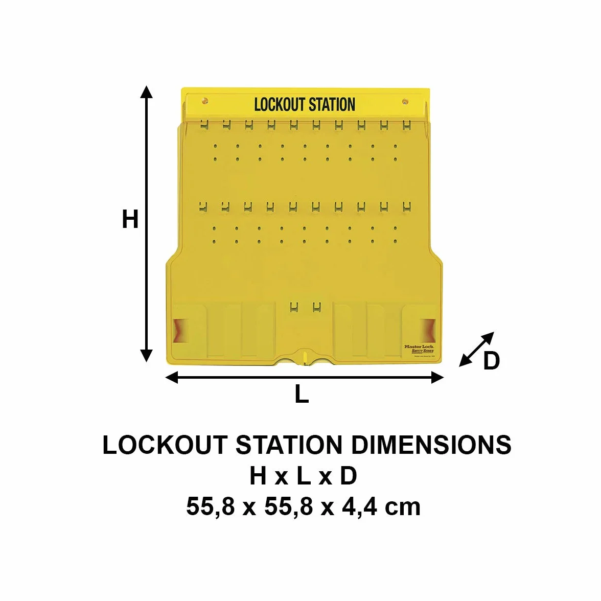 Master Lock 1484B Estación Cubierta para 20 Candados