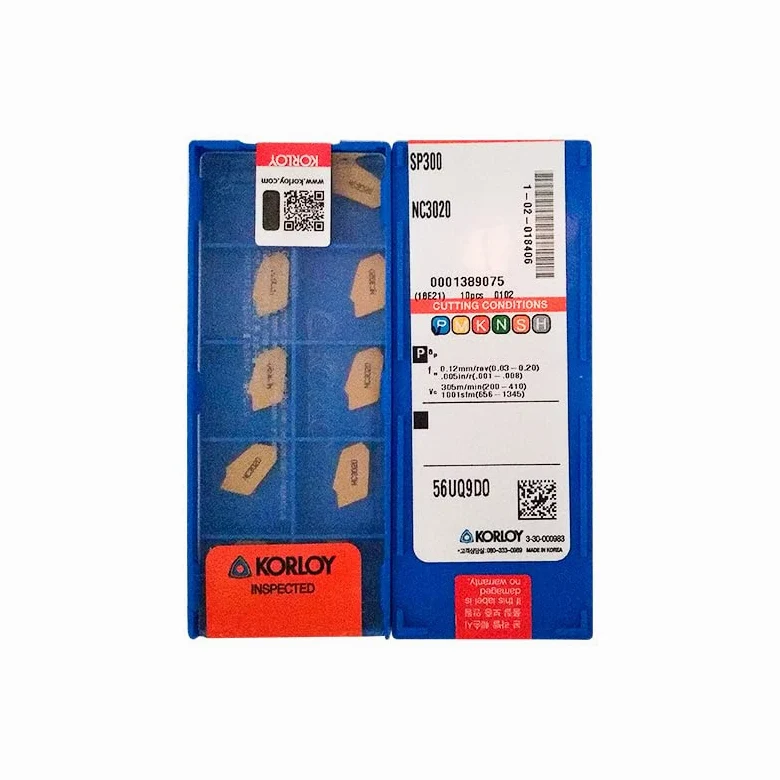 KORLOY - Cuchilla de ranura para corte de ranura SP SP300 NC3020, 100% original
