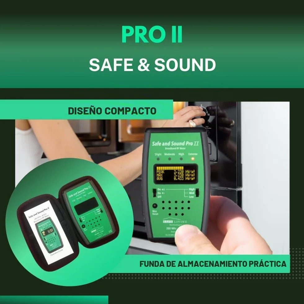 Detector RF Safe & Sound Pro II | Medición de la radiación electromagnética para la salud y el bienestar | Detector de radiación para campos electromagnéticos | Medidor CEM