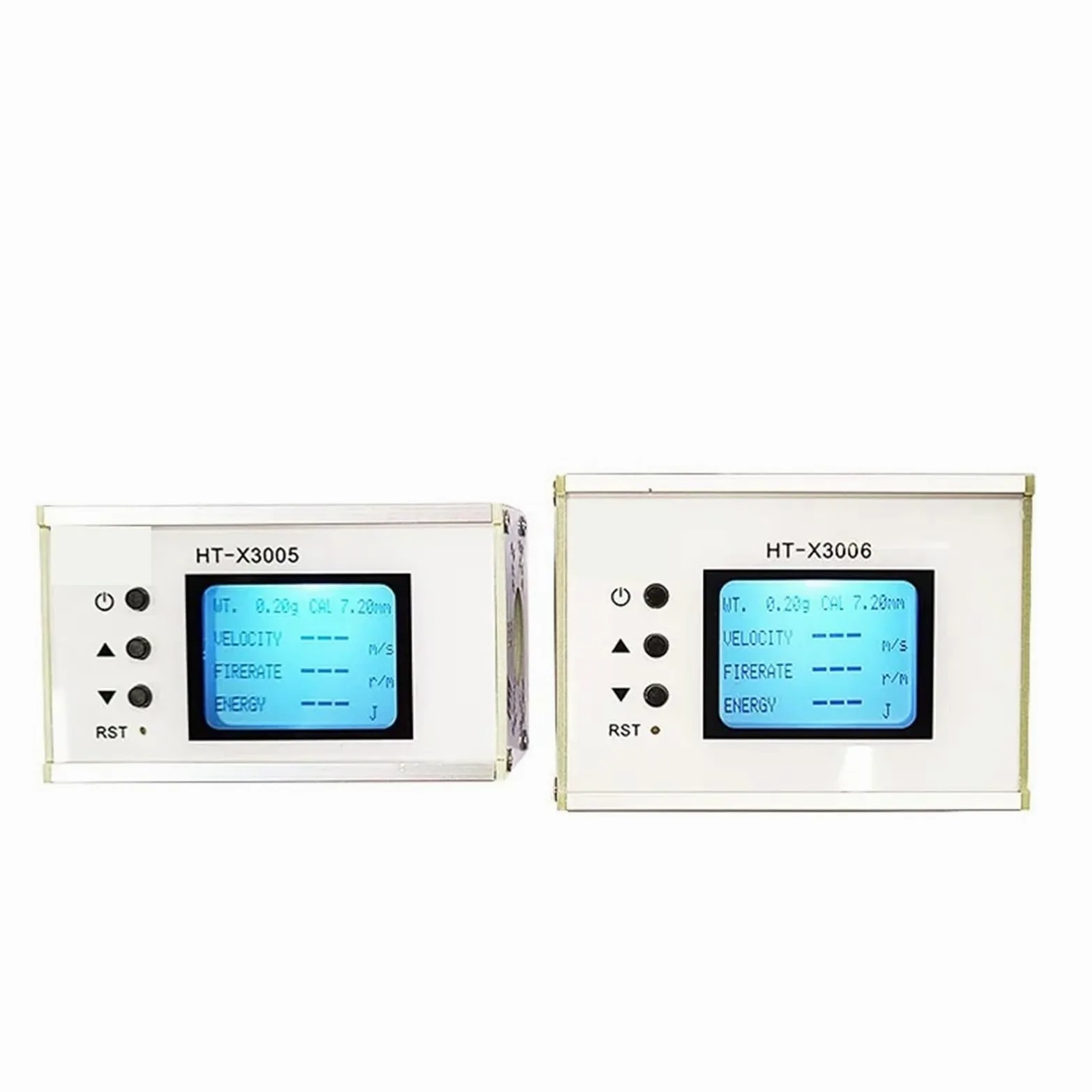 HT-X3005/X3006 Medidor de velocidad de disparo, medición de energía de la velocidad de la bola, cronógrafo, probador de balas con pantalla LCD retroiluminada(X3006(no WiFi))