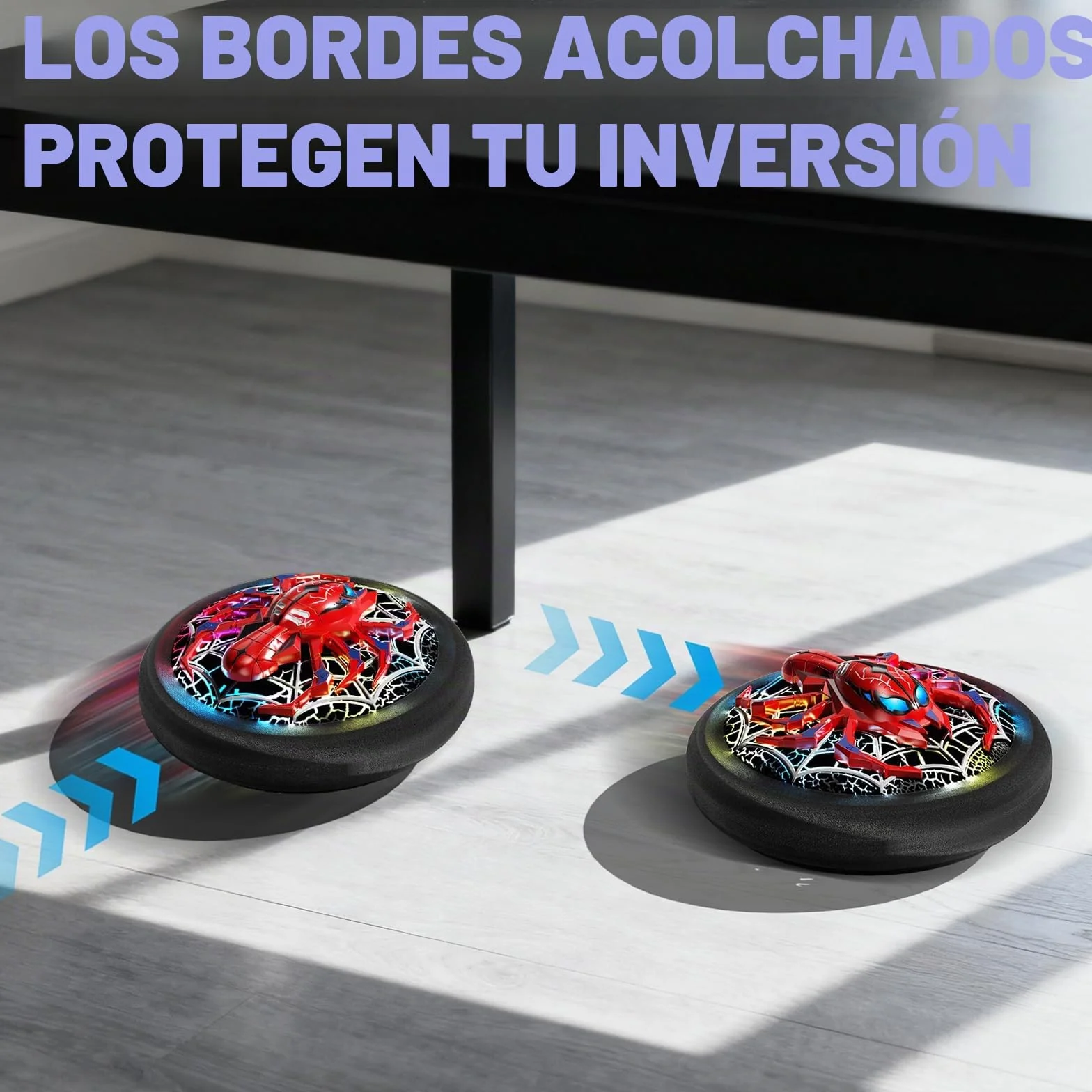 Spider Balón de Fútbol Flotante LED con Batería Recargable, Balón de Propulsión de Aire para Niños 3-8 Años