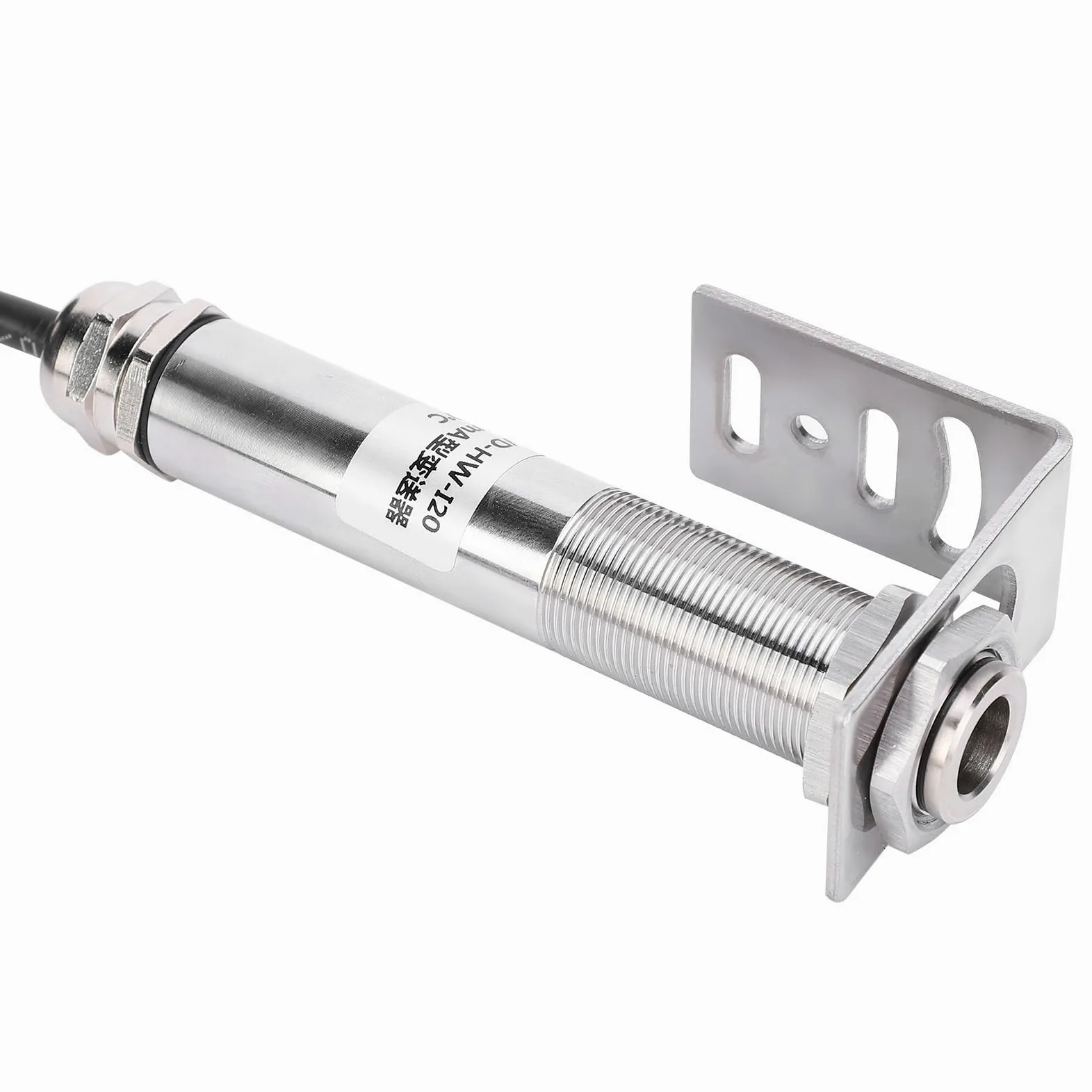 Cocoarm Sensor de Temperatura Infrarrojo sin Contacto Termómetro Infrarrojo de Acero Inoxidable 10 a 30 VCC 4 a 20 MA 32 a 572 Grados Fahrenheit para Alimentos Aceite Agua Metal Vidrio Monitoreo