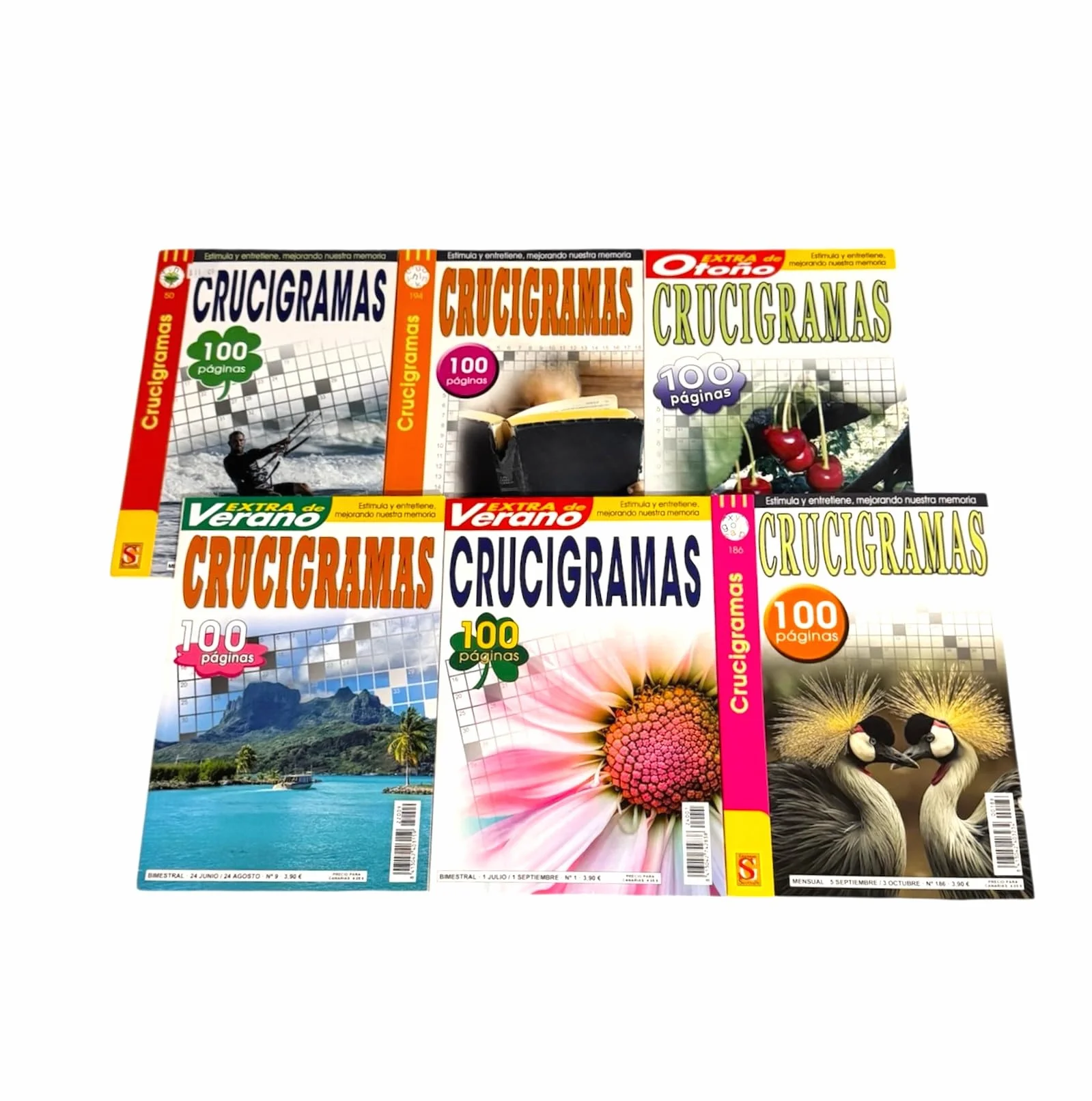 Pack 4 Libros Crucigramas Adultos Mayores 354 Pasatiempos Español Surtidos