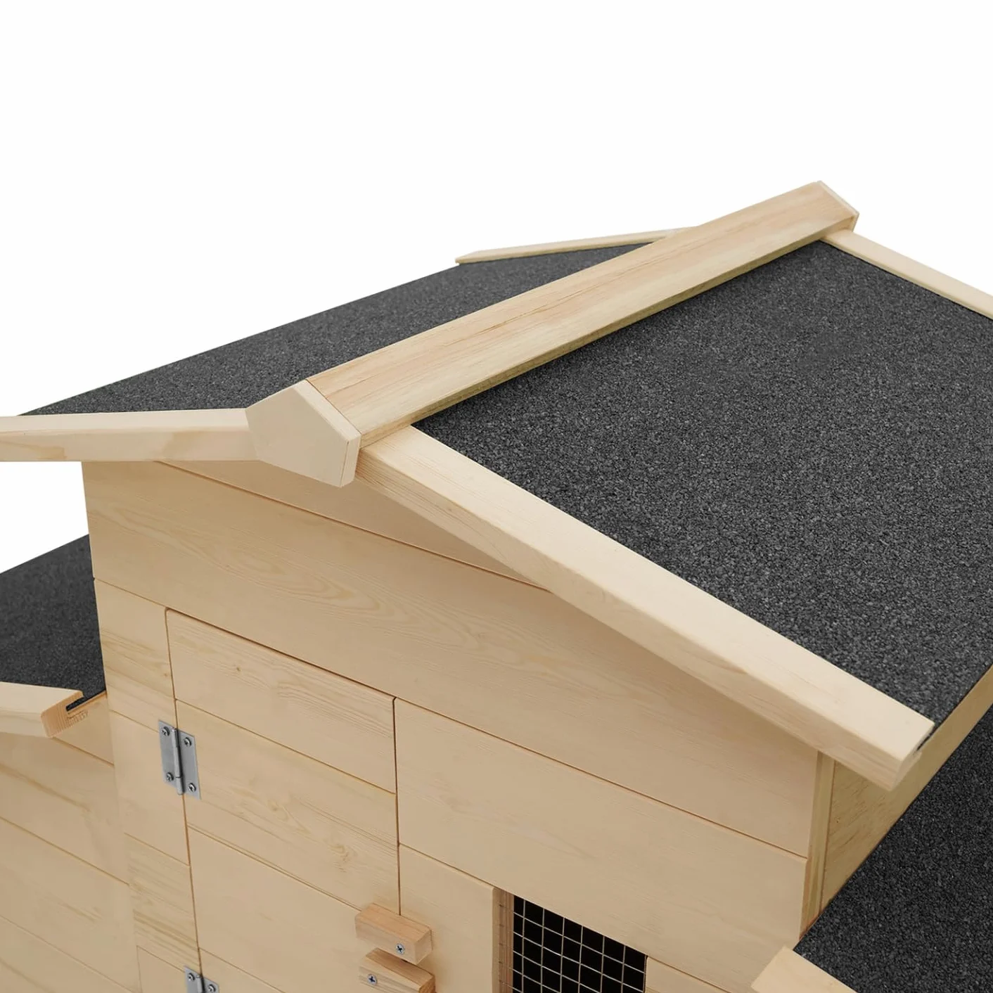 IDMarket – Gallinero con ponedero y caseta de madera