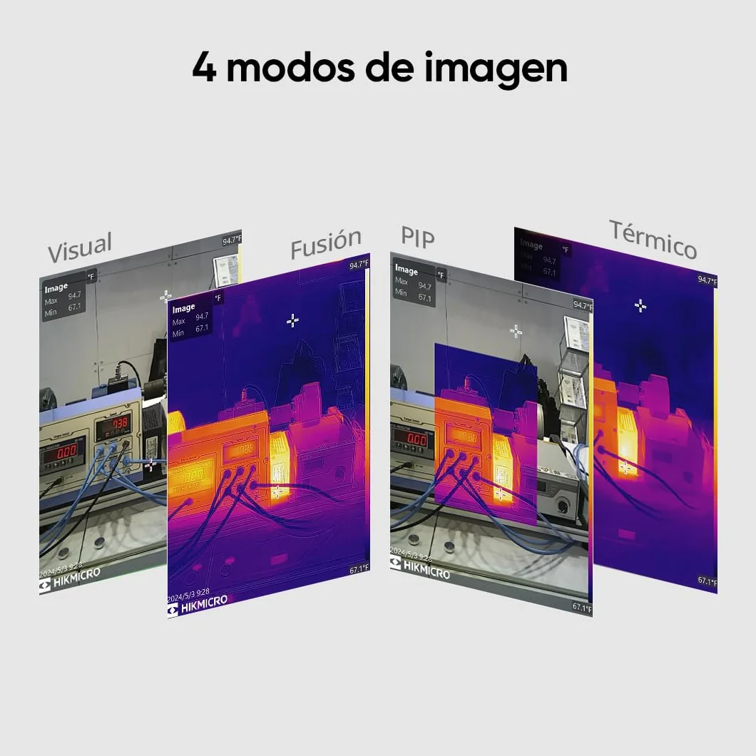 Cámara térmográfica HIKMICRO B10S con resolución IR 256 x 192, con cámara visual de 2MP, cámara de imagen térmica para inspección del hogar, 25 Hz, LCD de 3,2" Resolución 640 × 480, IP54, -20°C~550°C