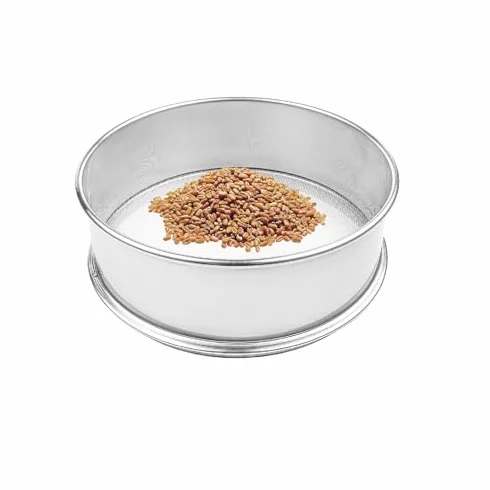 Tamiz de laboratorio de acero inoxidable de 40 cm, tamiz de harina de malla fina de precisión, colador redondo para hornear, pastelería, pruebas de laboratorio, herramienta de cocina duradera para
