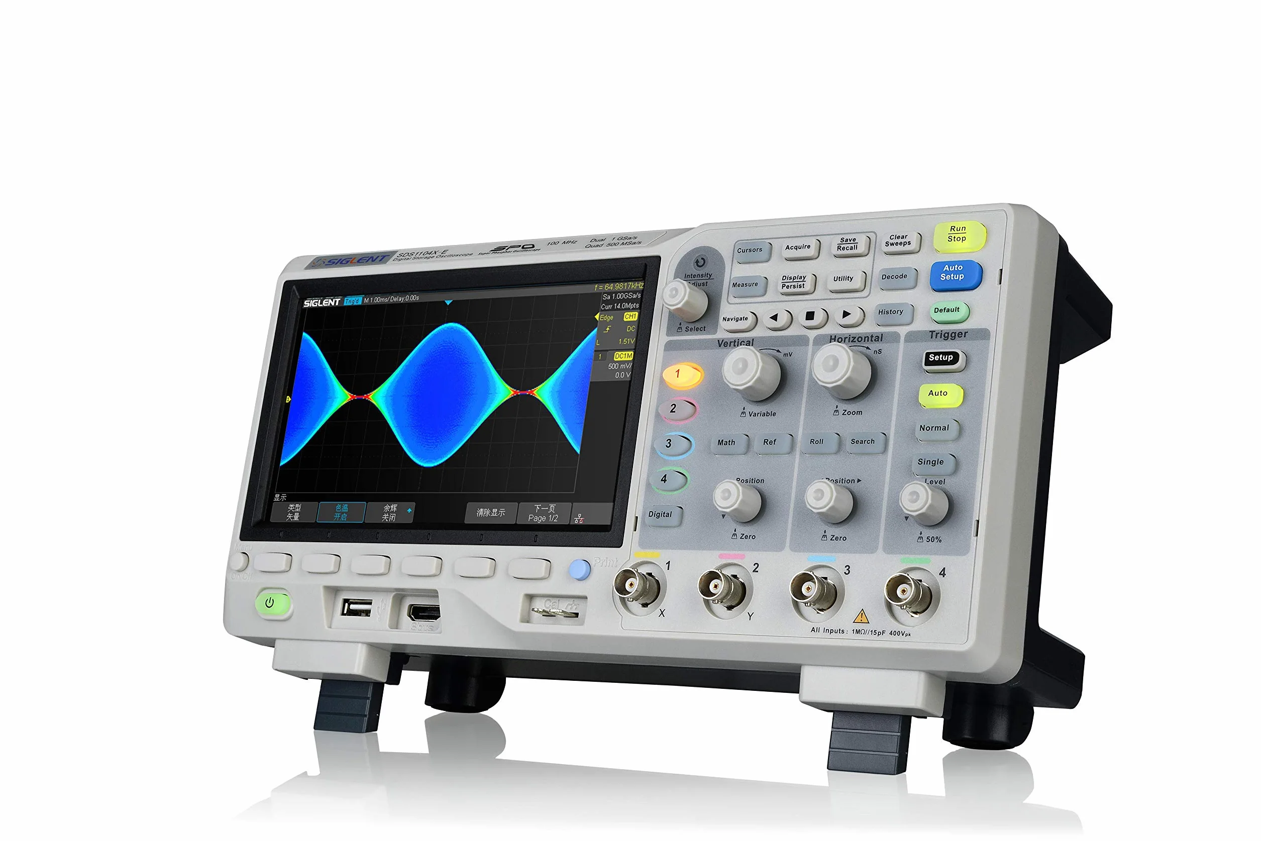 Osciloscopio de 4 canales y 100 MHz