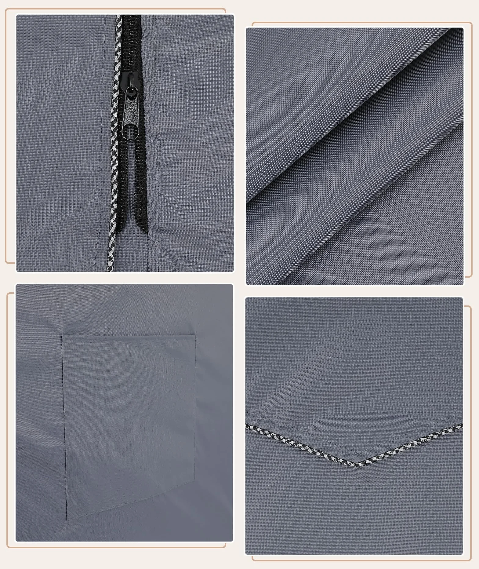 HAUSPROFI Funda Lavadora Exterior Impermeable 60x64x85cm, Funda Carga Frontal 420D, Funda Secadora Impermeable Gris