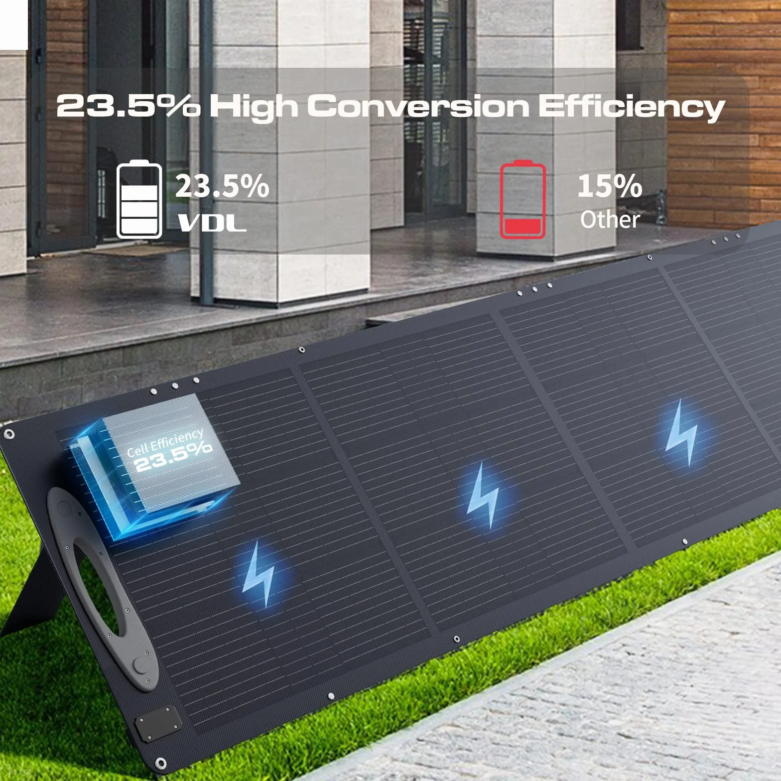 VDL Panel solar portátil 200W, cargadores solares monocristalinos de 20V, módulos solares con Multi-Contact 4, para Central eléctrica portátil y adecuados para exteriores, camping y autocaravanas