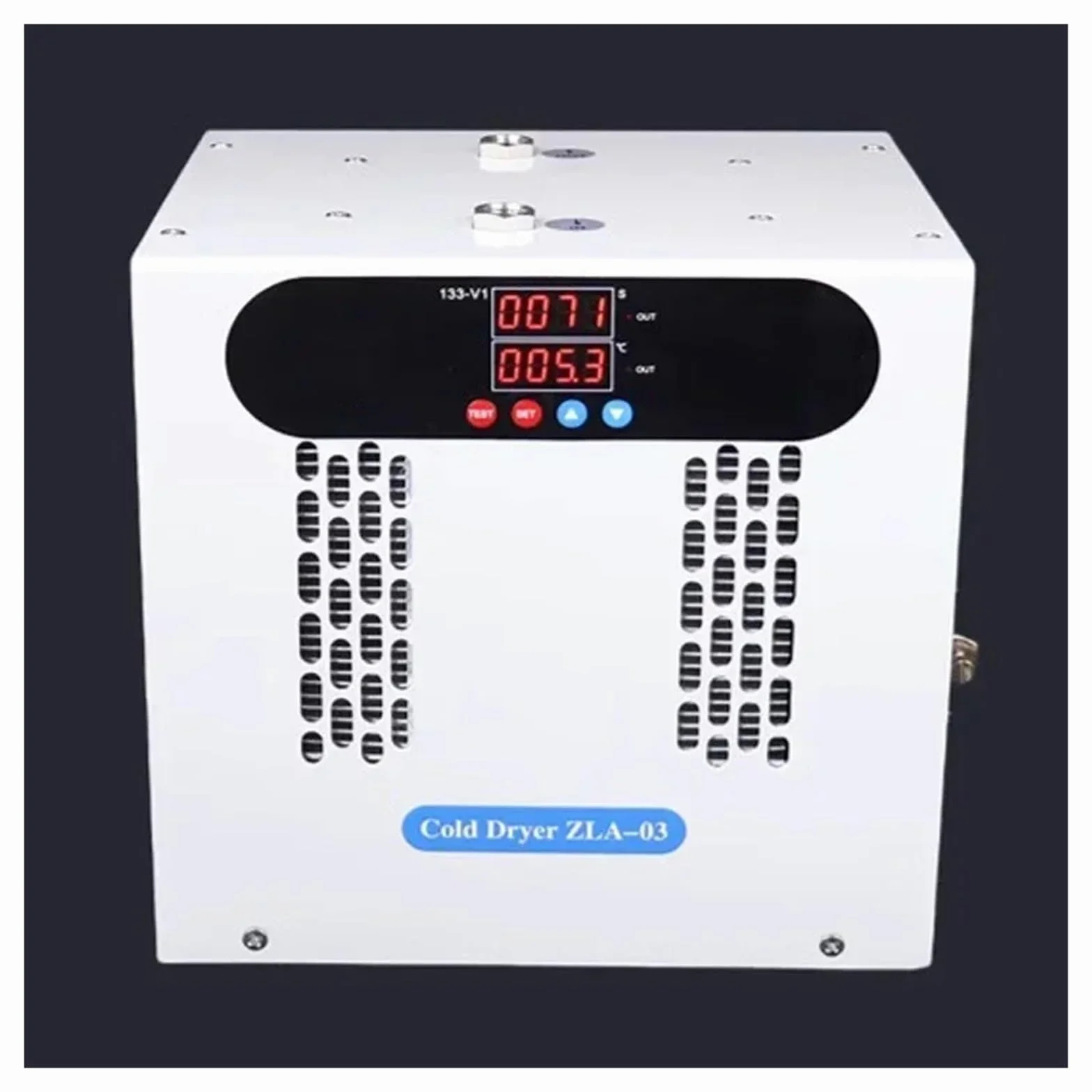 Secador de Aire frío de 200 l/min con Condensador electrónico, Filtro de extracción de Agua, deshumidificador y secador frigorífico. Amplia compatibilidad