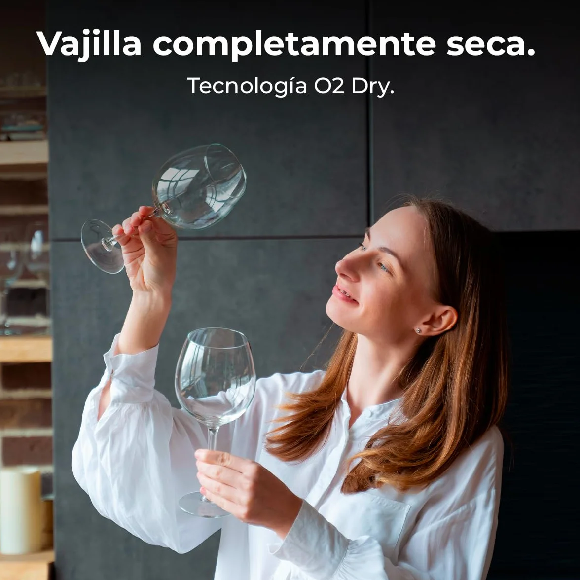 Cecotec Lavavajillas Integrable 60cm Bolero Aguazero 8001 Full BI B. 14 Cubiertos, 8 Programas, Motor Inverter Plus, 3º Bandeja, Control Táctil, O2 Dry, Filtro Antibacteriano