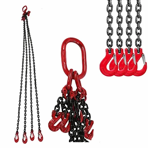 Cadena G80 6 mm x 2 m 4 hebras Acero aleado