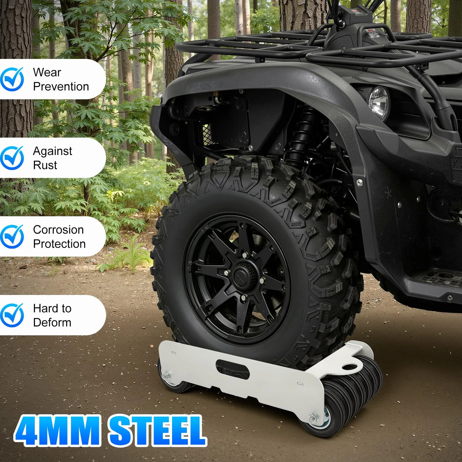 Carretilla de neumáticos portátil con Capacidad de Carga Patines para neumáticos vehículos de 2041 kg, Gato de posicionamiento con Ruedas Patín de Rueda para Coche, Carretilla, Desplazador Universal