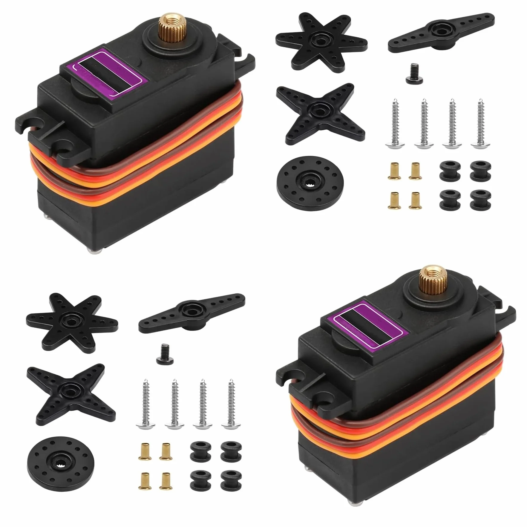 Alta Precisión Par Kit Servo Motor Digital Metal Gear para RC Robot Helicóptero Avión Coche