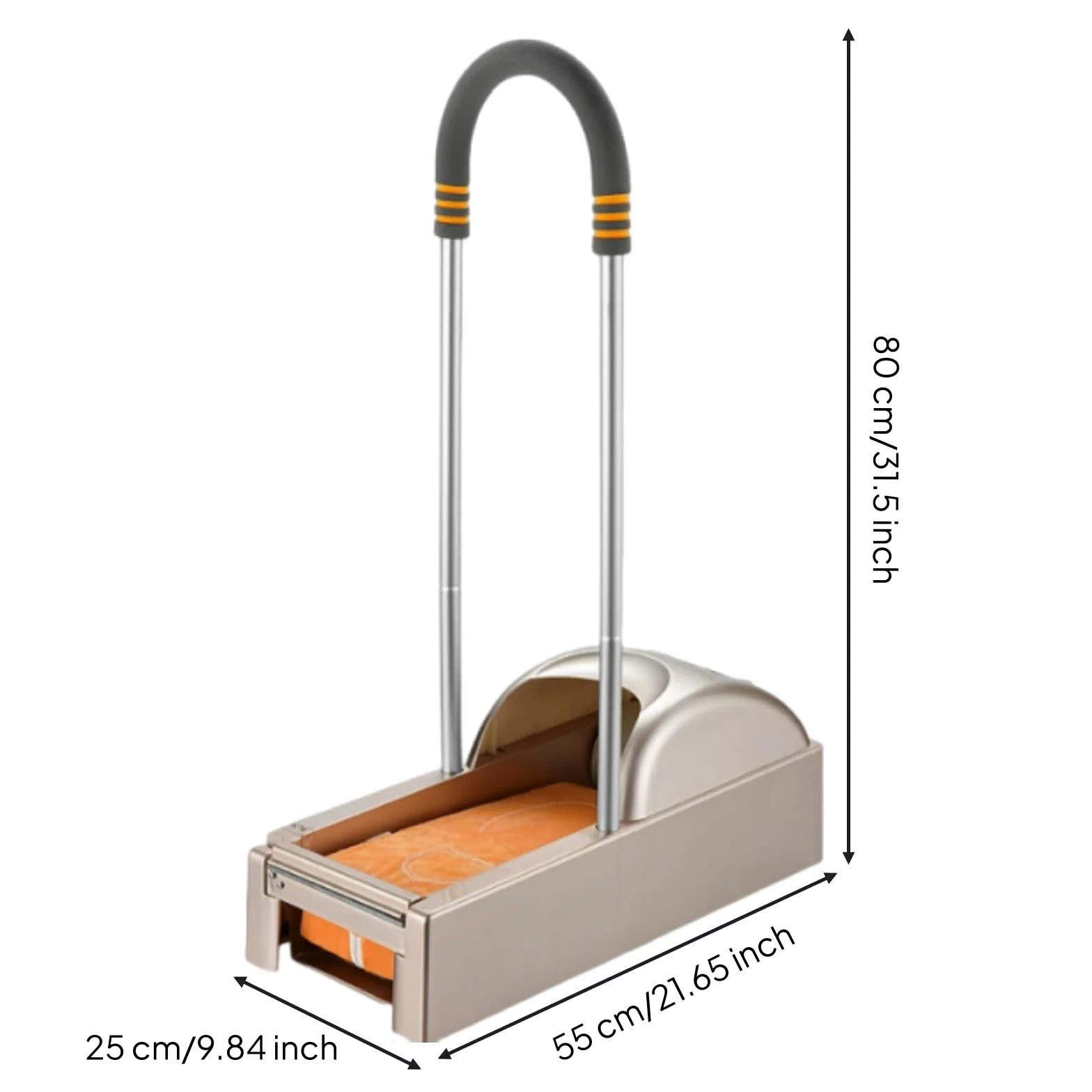 Qianly Máquina Automática Cubrezapatos Mango Equipo Sanitario Compacto Accesorio Doméstico para Interior, Champán