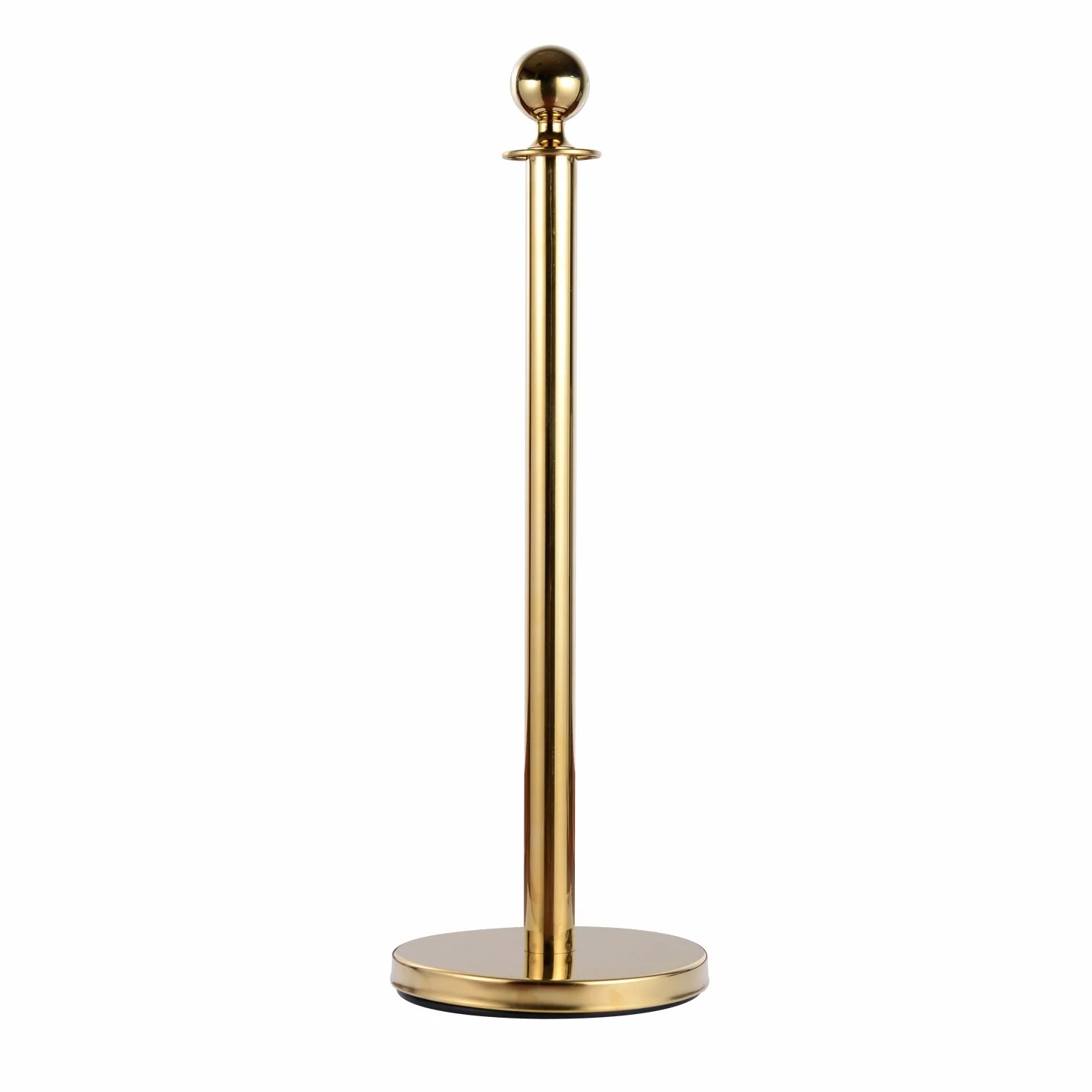 HOMCOM Catenaria Acero Inoxidable Cordón Rojo 2 Piezas Ф32xH95CM Dorado