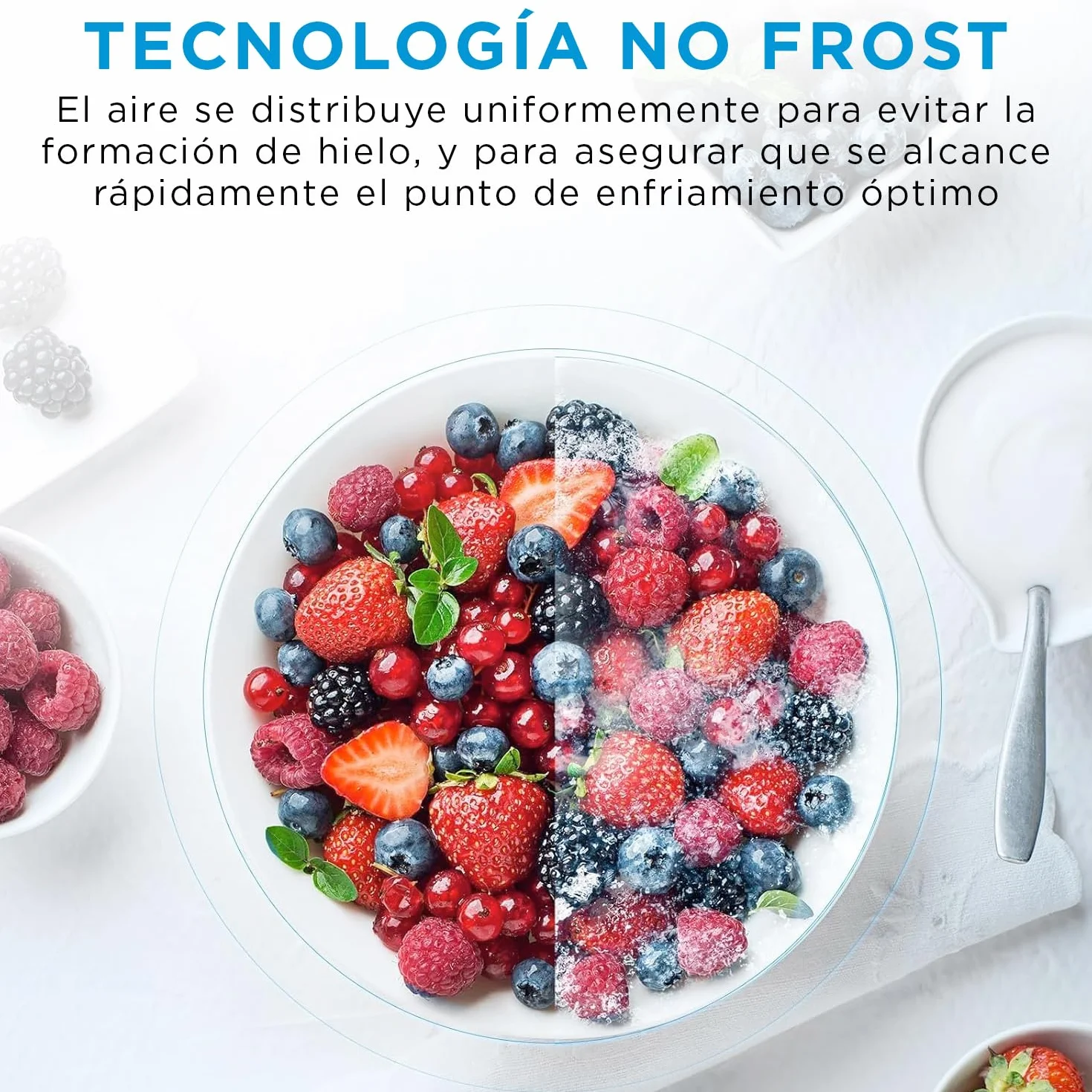 Midea Frigorífico Combi No Frost 55 cm 180 cm Blanco 199 L 71 L Congelador Refrigerador Bajo Consumo