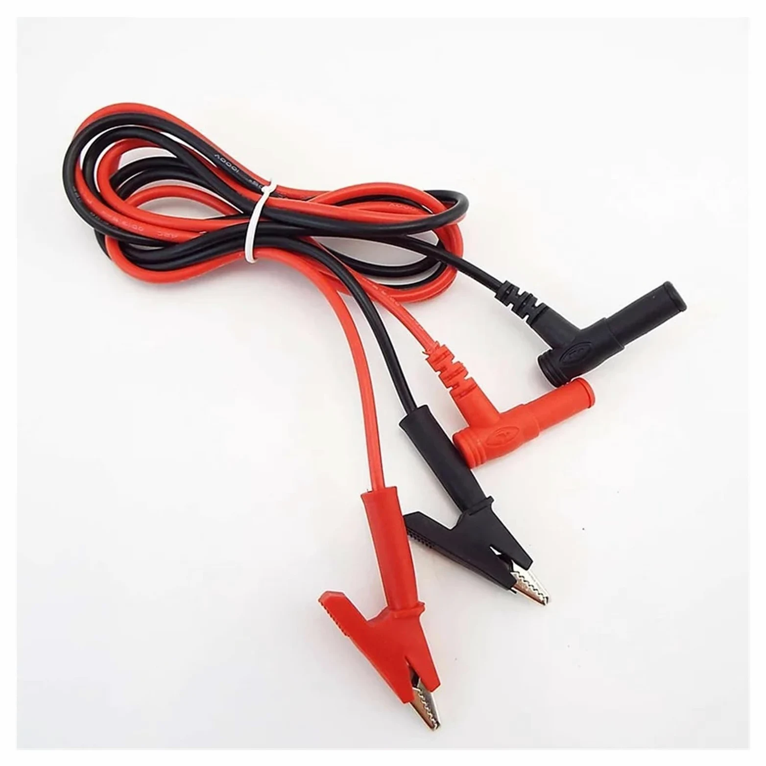 Cable de prueba de clip de banana a cocodrilo de 20 A, cable de doble muestra para multímetro