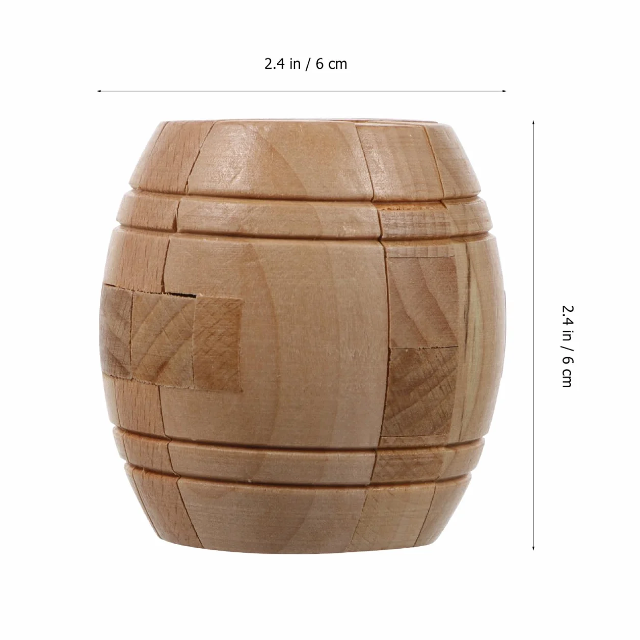 Juego de rompecabezas Luban Lock de madera natural 6 cm educativo para niños y adultos