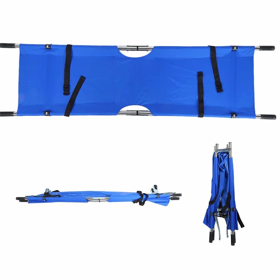 Camilla de Transporte Plegable, Camillas Plegables para Ambulancia Médica Emergencia Plegable Mover Pacientes Trasera Rescate hospitalaria Decoration 150Kg Tela Oxford Espalda Impermeable (Azul)