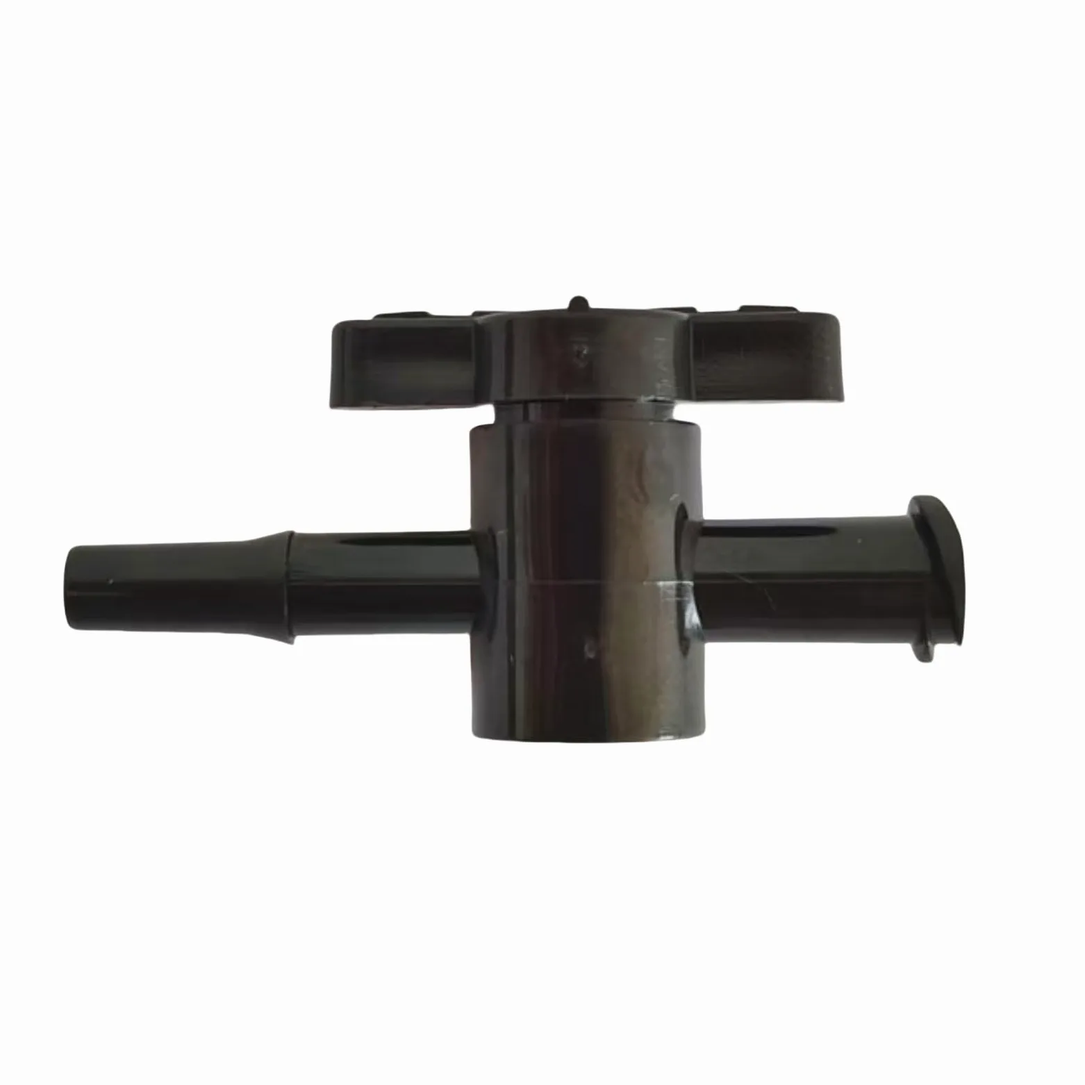 Válvula de paso de dos vías de policarbonato, Llave de Paso 2 Vías, Negra y Transparente, PP, Reutilizable for Laboratorio e Industrial(Black)