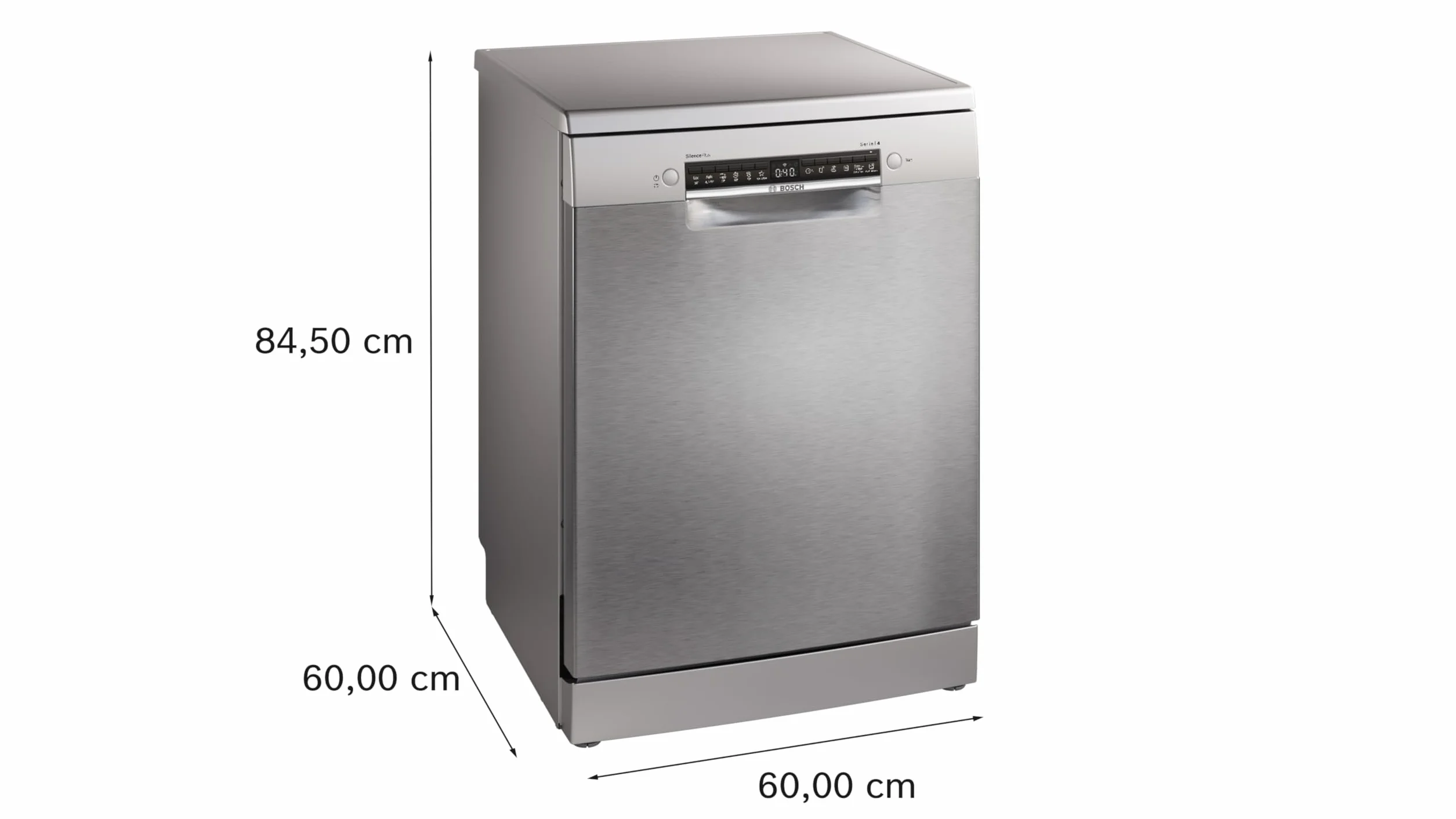 Bosch Lavavajillas Libre Instalación 60 cm Serie 4 Home Connect EcoSilence Acero SMS4EMI06E