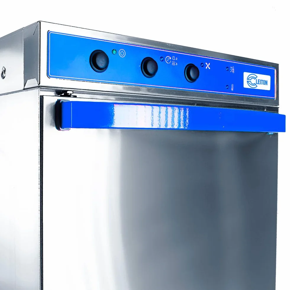 Cleiton® Lavavajillas Industrial Hosteleria | 50x50 | 2 Programas de lavado | 2730W | Lavado en 2 minutos | 565x665x835 mm | Con Bombas de Abrillantador Detergente y Desagüe