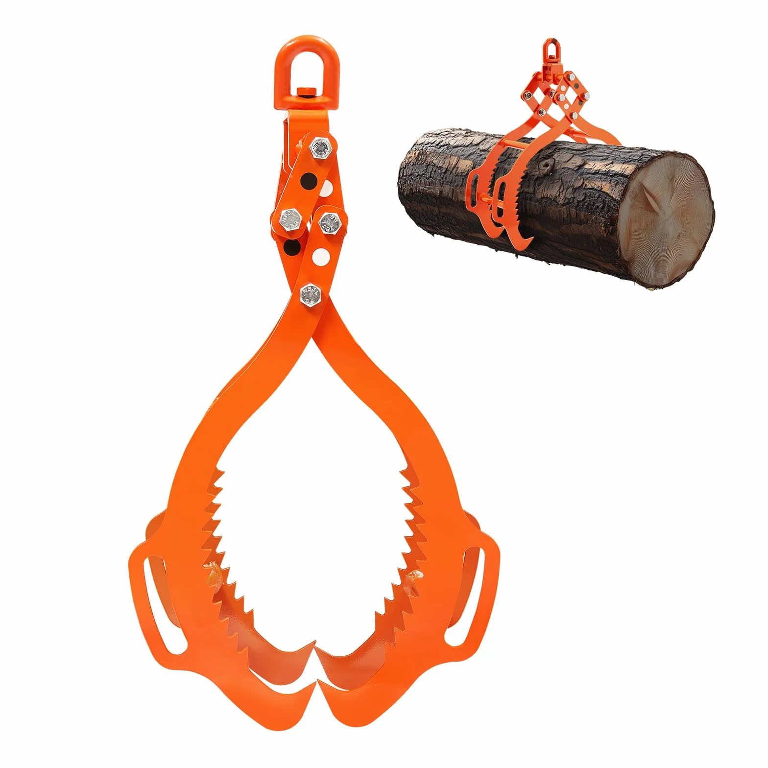 VEVOR Pinzas para Levantar Piedras 812-914mm Pinzas para Rocas 4 Garras Pinzas para Troncos de Acero Capacidad de Elevación de 1500kg Pinza Giratoria para Arrastrar Troncos para Camiones, Tractores