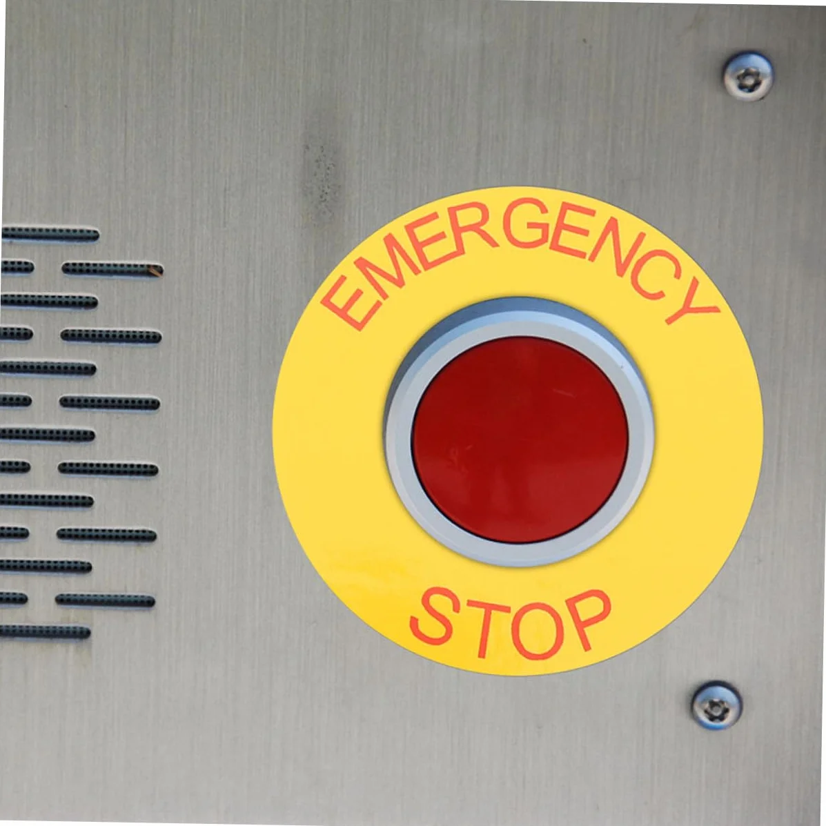 10 Piezas Adhesivo de Advertencia Eléctrico Señal de Parada de Emergencia