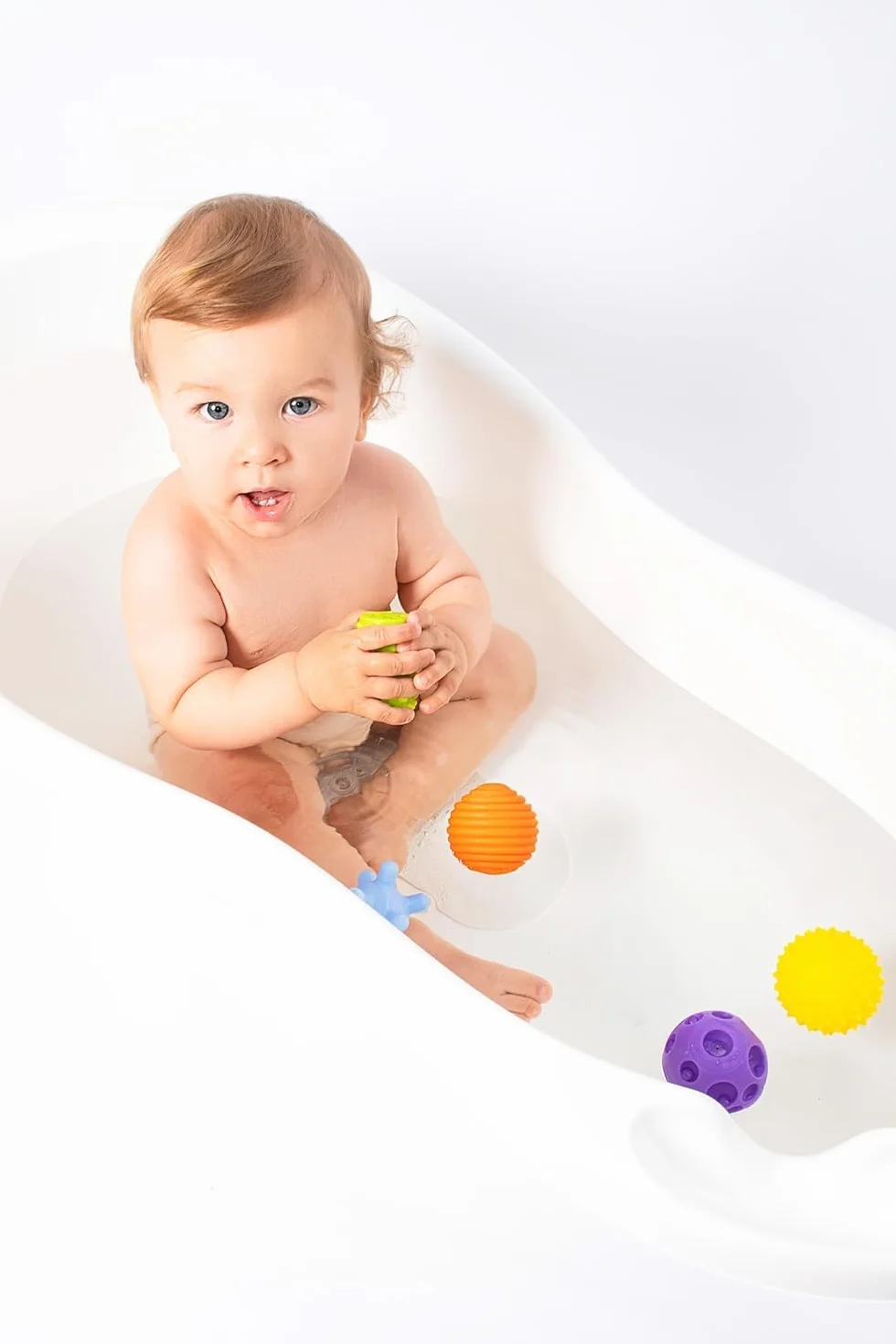 FANCY Baby Pelotas Sensoriales - Juguete Educativo para Bebés 3+ Meses, Pelota Montessori Texturizada