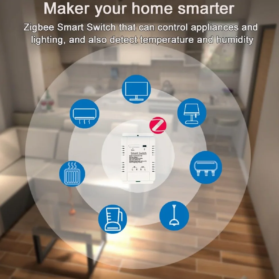 Zigbee Controlador de Sensor de Temperatura con Sonda Impermeable, Control Remoto Tuya App 16 A Smart Switch