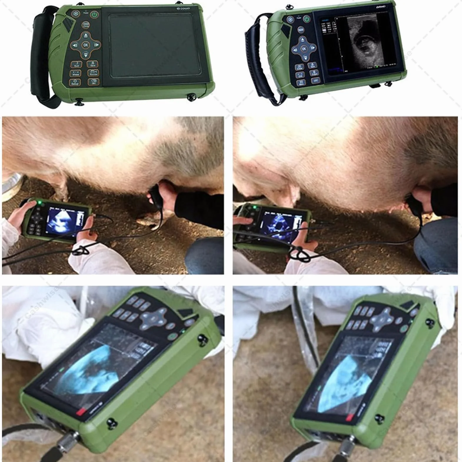 Ecógrafo Veterinario para Embarazo, escáner de ultrasonido B con sonda de 3,5 MHz para Perros, Gatos, Cabras y Cerdos