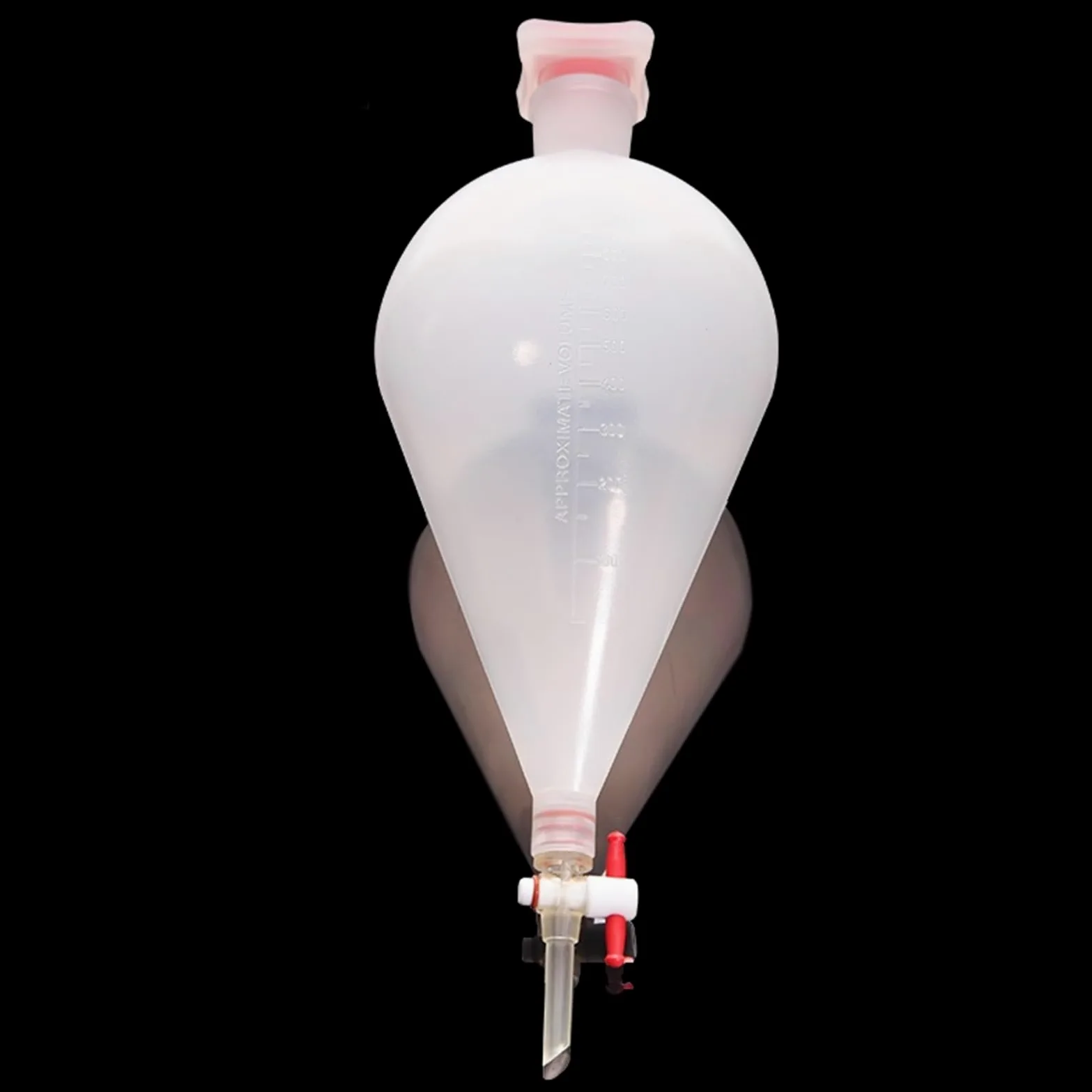Embudo Separador de plástico en Forma de Pera de 500mL con tapón de PTFE, Embudo Separador de PP, Suministros de Laboratorio