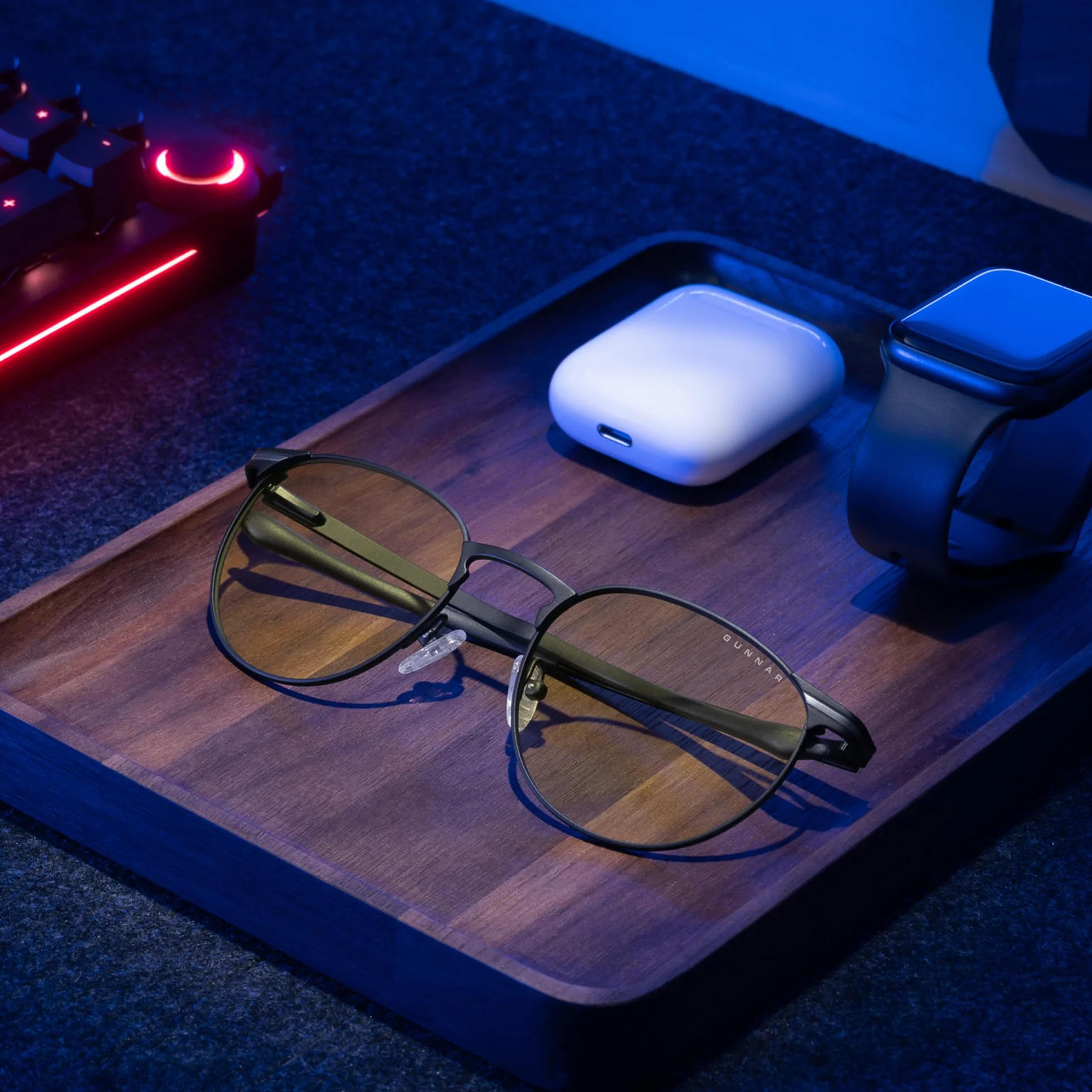 Gunnar Mateo Gafas Gaming y para Ordenador – Colección Titanium – Bloqueo de luz azul para aliviar la fatiga visual y la sequedad ocular