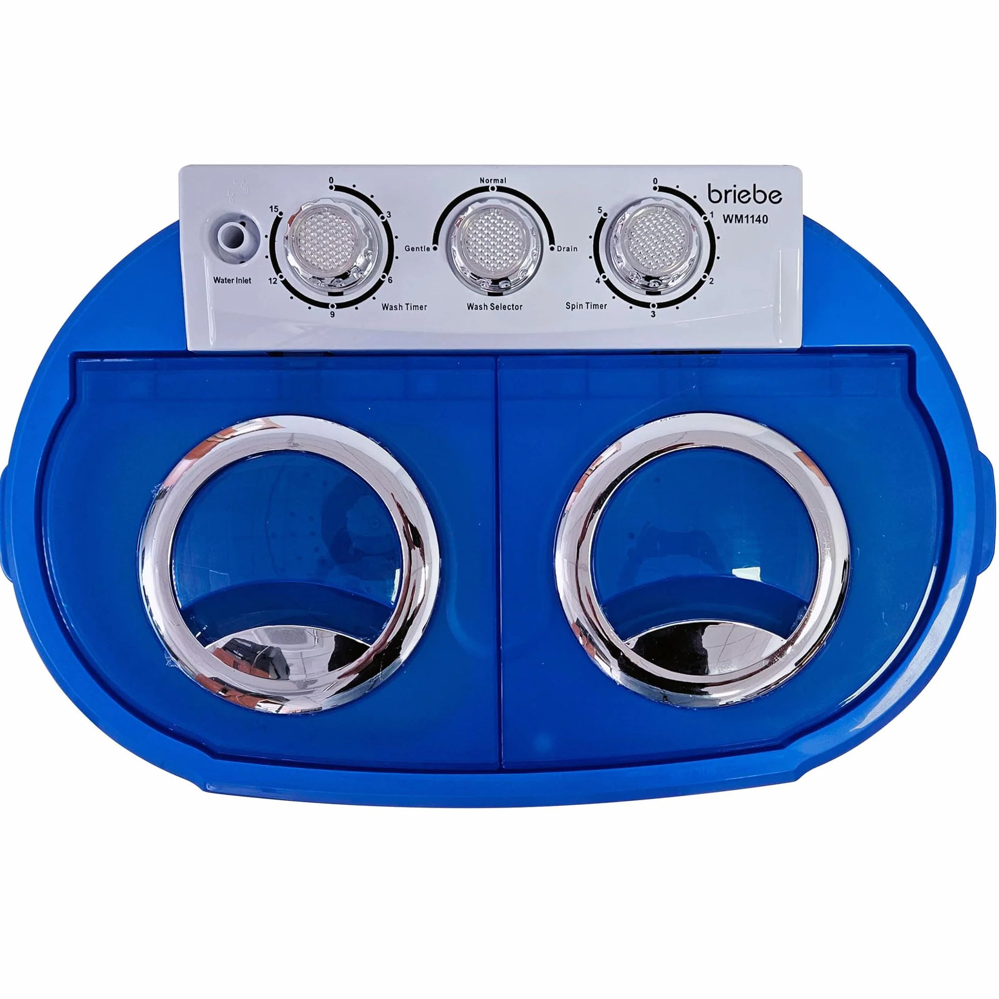 Camp Mini Lavadora Portátil con Centrifugado 3Kg Carga Superior Azul/Blanco