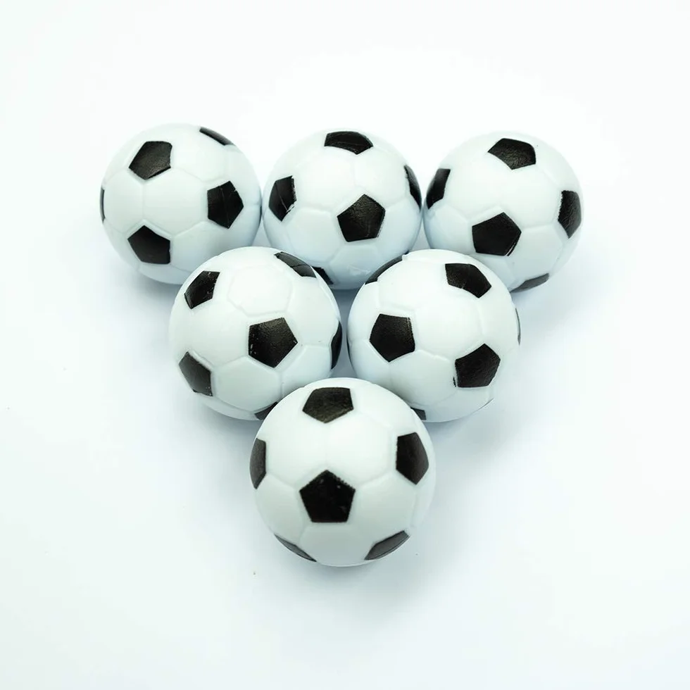 Carromco Pelotas de futbolin 36 mm Conjunto de 6 Blanco/Negro