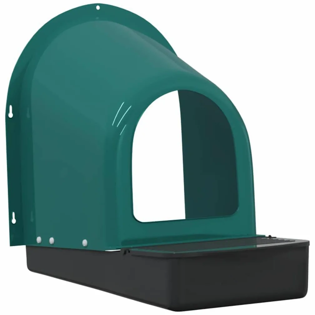 vidaXL Nidos para gallinas (4 Unidades, Montaje en Pared, plástico Verde Oscuro)