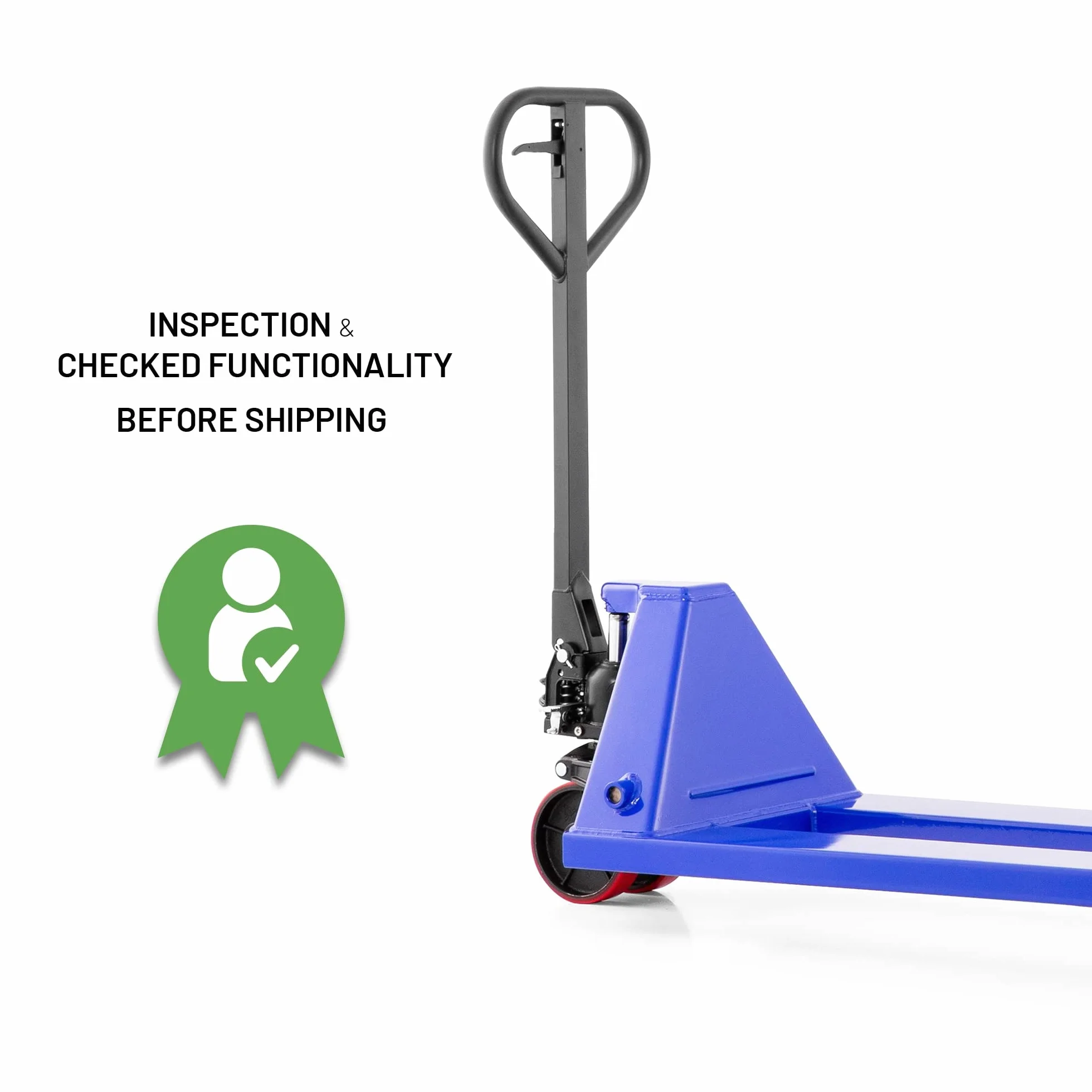 Pallit Transpaleta manual FIVE-S | 2,5 t / 2500 kg Capacidad de carga | 1150 mm Longitud de la horquilla | Ruedas de PU | Europalets