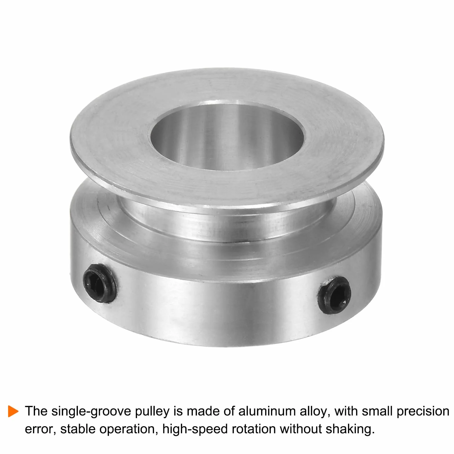 sourcing map Polea de Ranura Única de 14 MM Diámetro Fijo y 30 MM Diámetro Exterior de Aleación de Aluminio con Llave Hexagonal