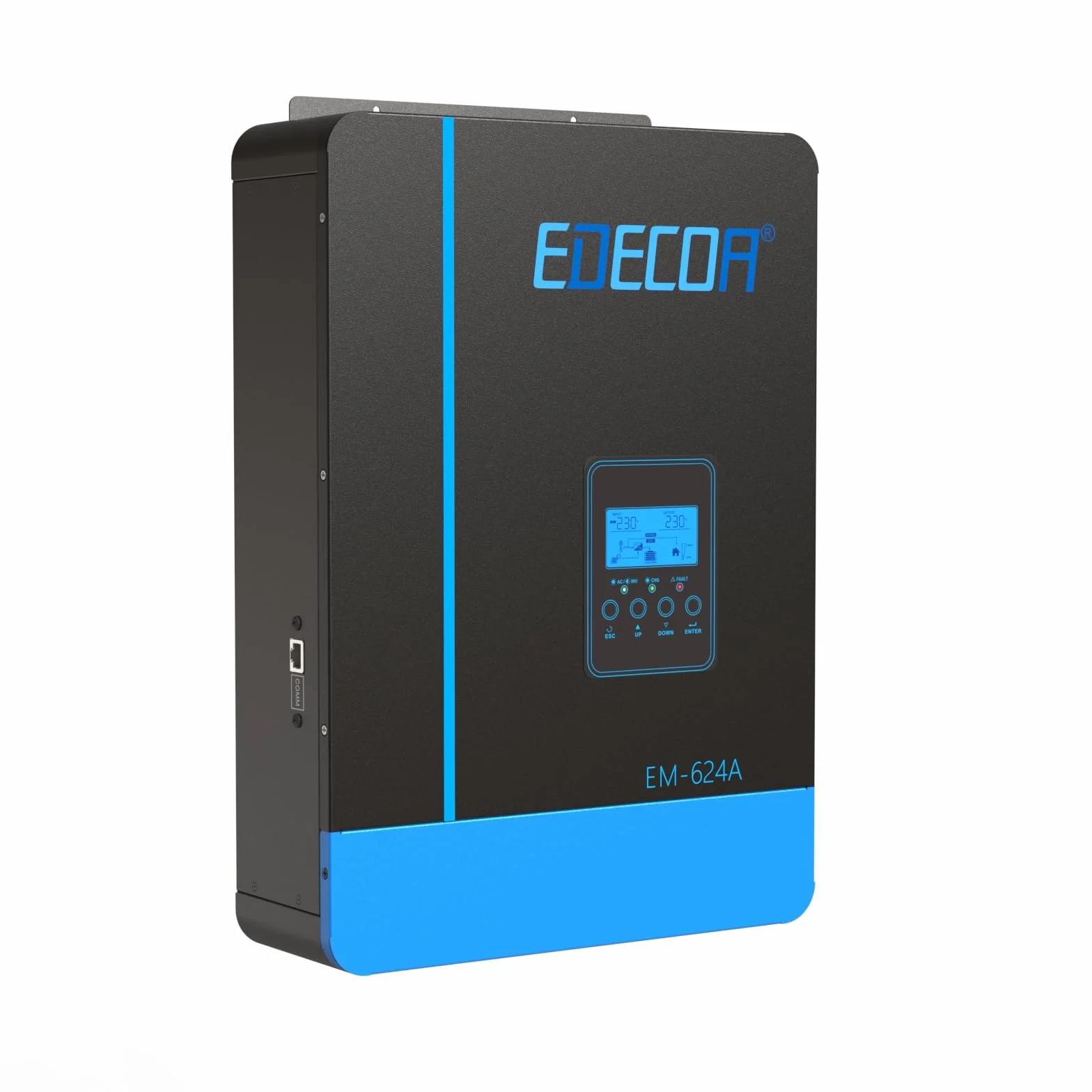 EDECOA 6200w Inversor Híbrido 48v a 230v 7000VA/6200W Cargador Solar MPPT 110A Onda Pura Off-Grid Cargador de Batería Prioridad de Red Regulador de Carga Solar (Compatible Módulo WiFi)